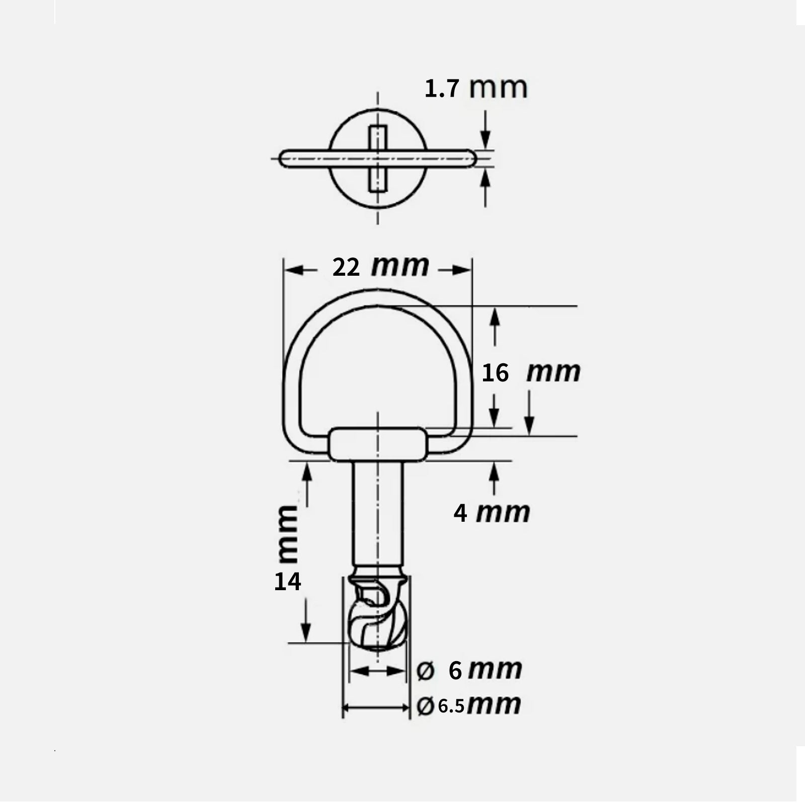 14mm snabba frigöringsfästelement uppsättning av 10 mässbultar tappar kvartalsvarv + klipp