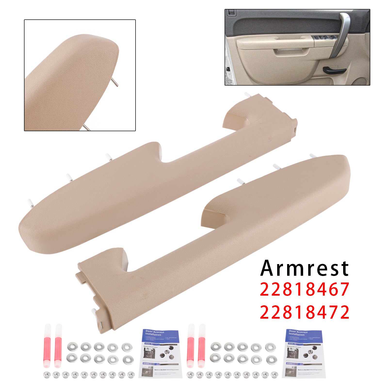 2010-2014 For Sierra 3500 HD Front Armrest Repair Kit 22818472