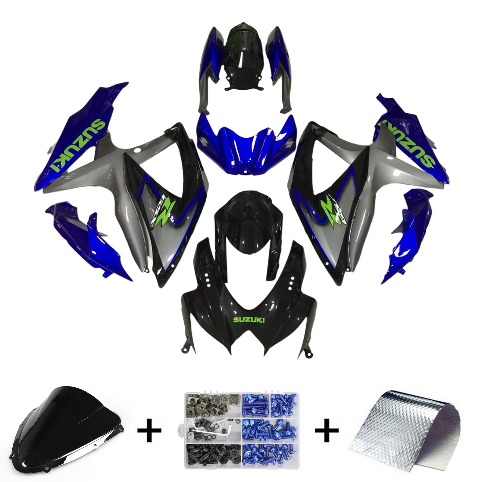 2008-2010 Suzuki GSXR 600/750 K8 Injection Fairing Kit Bodywork Plastic ABS