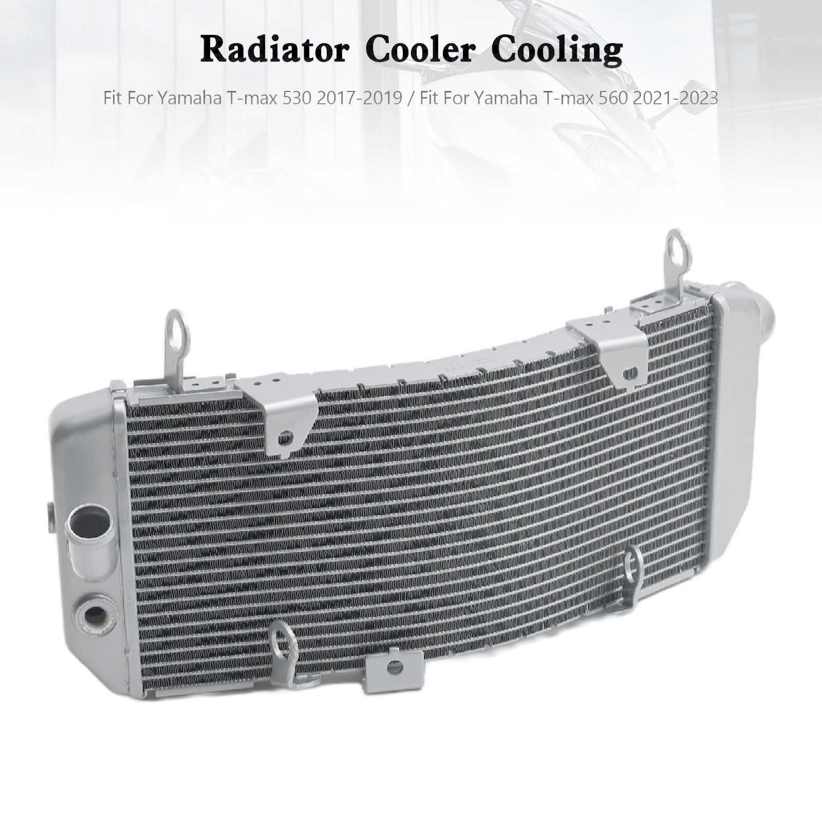 Aluminum Radiator Cooling Cooler For Yamaha Tmax530 17-19 T-max 560 20-23 Silver