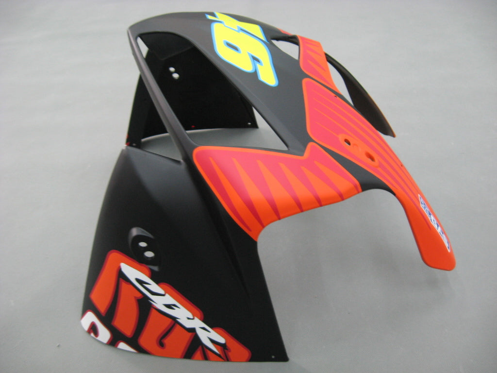 2005-2006 Honda CBR 600 RR zwart mat Valentino Rossi Racing stroomlijnkappen algemeen