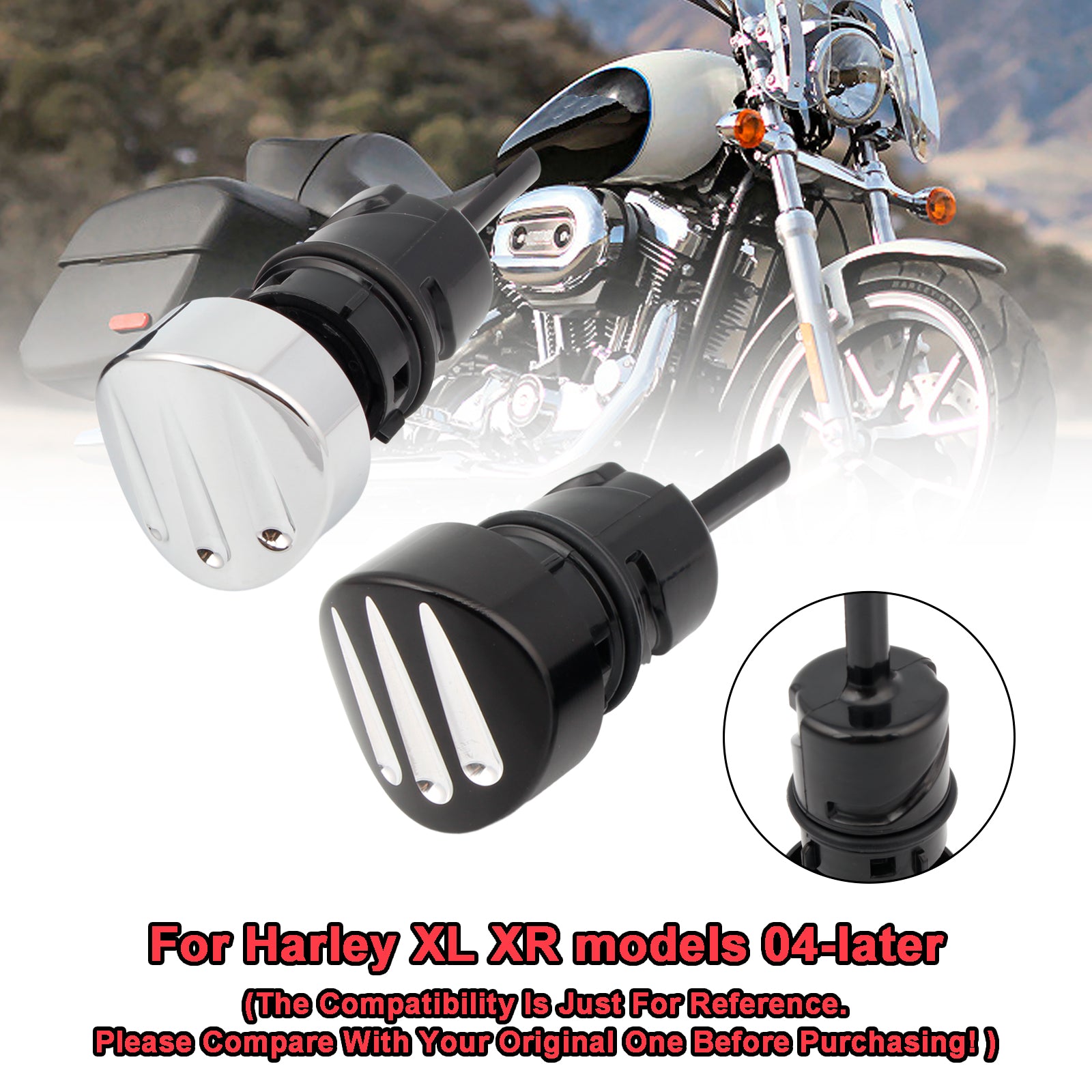 Oliepeilstok Tankdop Plug Voor Sportster XL883 XL1200 2004-2016