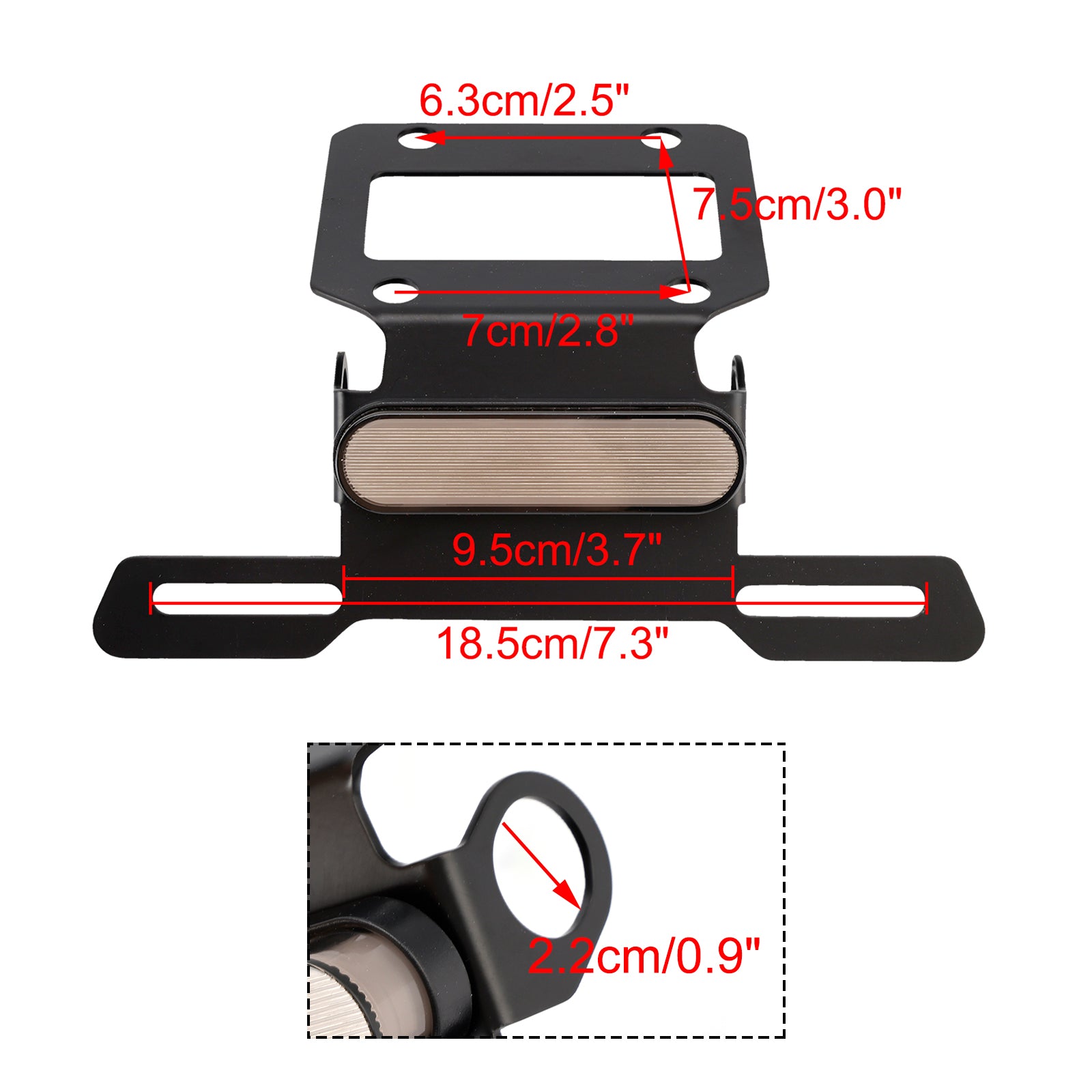 2023-2024 Honda CL250 CL300 CL500 SCL500 registreringsskylthållare ramfäste