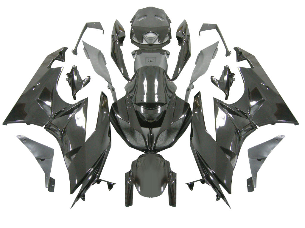 2009-2012 Fairings Kawasaki ZX6R ZX636 All Black Ninja Racing Generic