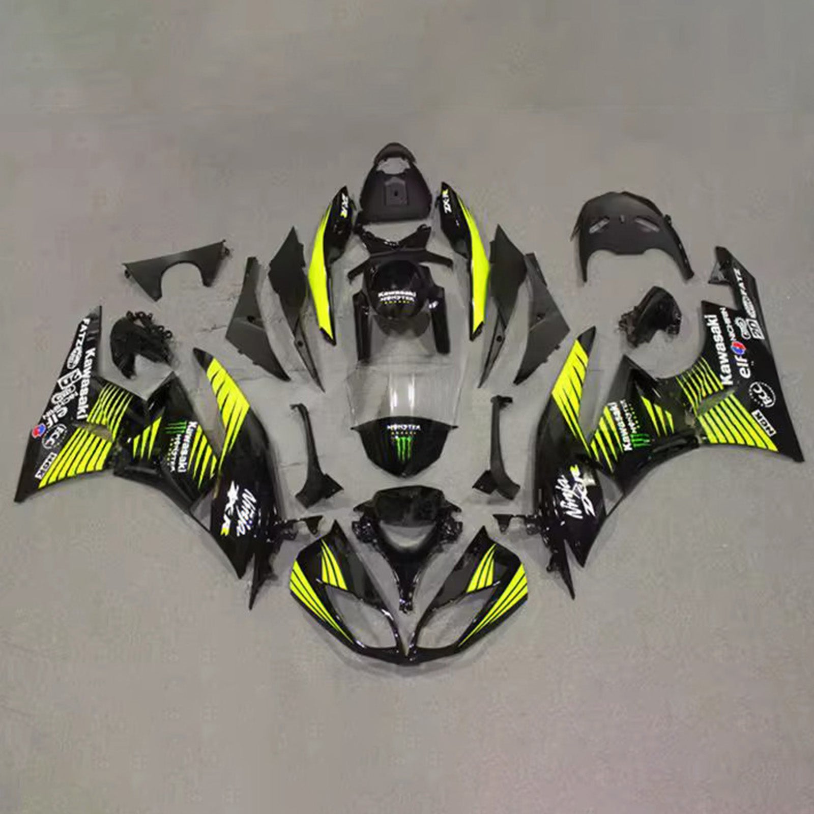 Kit carena iniezione carrozzeria in plastica ABS adatta per Kawasaki ZX6R 636 2009-2012