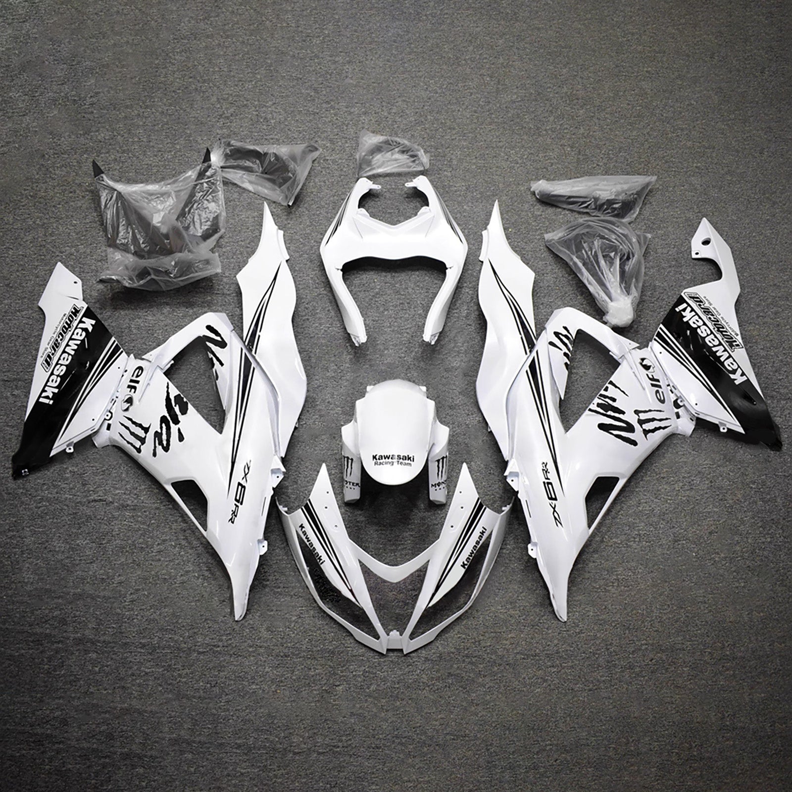 Kit carena iniezione carrozzeria in plastica ABS adatta per Kawasaki ZX6R 636 2013-2018