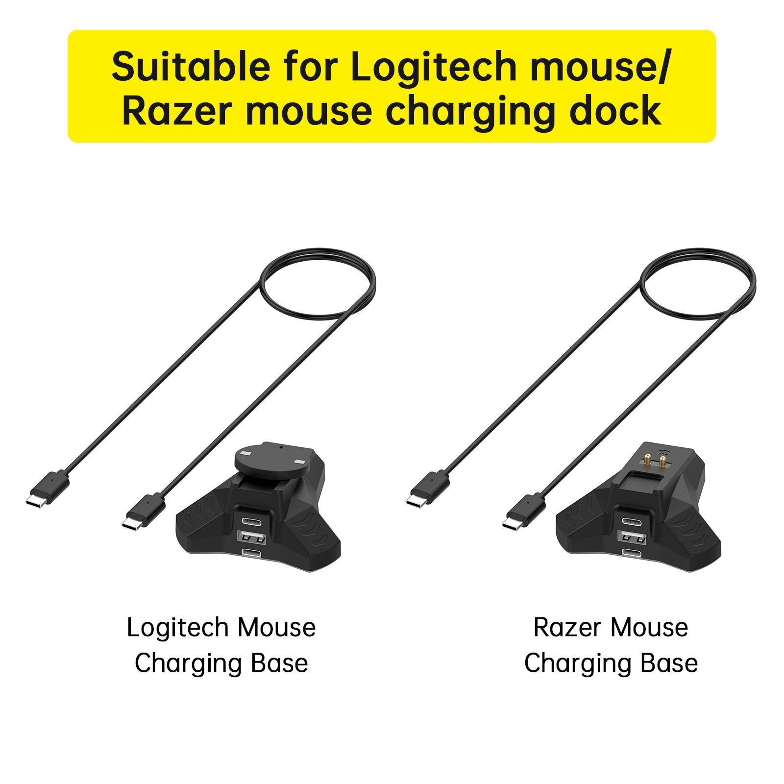 Wireless Mouse Charging Base Dock Charger for Logitech G903 GPW 3/4 Razer V2pro