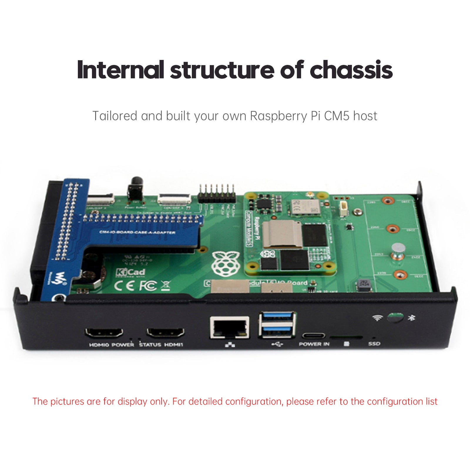 Raspberry Pi CM5 IO Compute Module 5 IO Board Metall Värmeavledningshölje