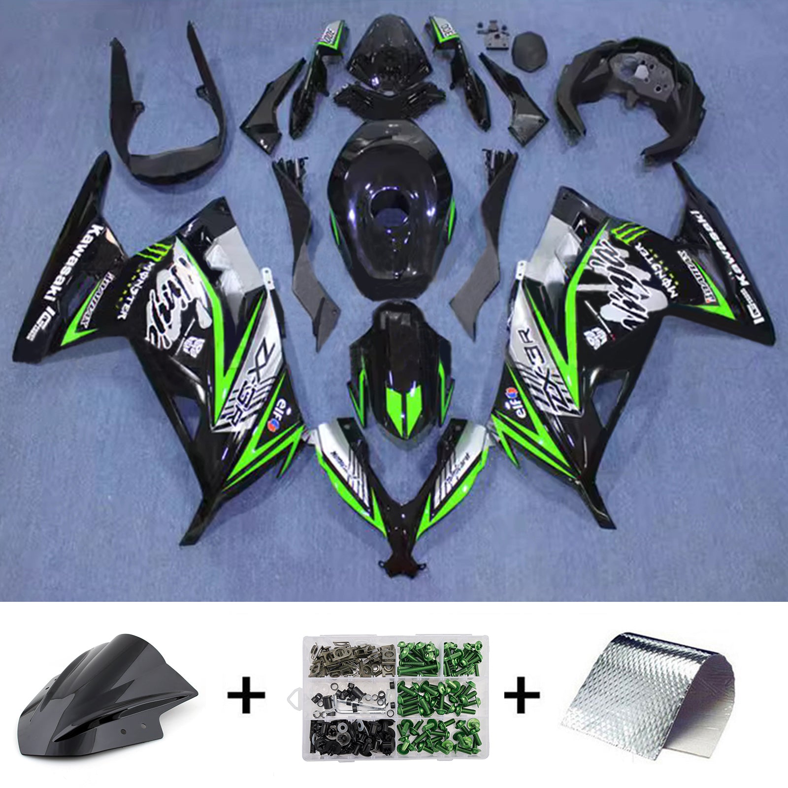 Kit carena iniezione carrozzeria in plastica ABS adatta per Kawasaki EX300 Ninja 300 2013-2024