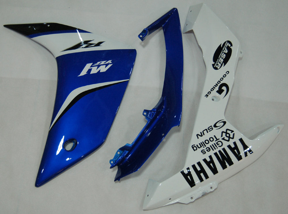 Carenados de carreras Yamaha YZF-R1 2007-2008, color azul y blanco, genéricos