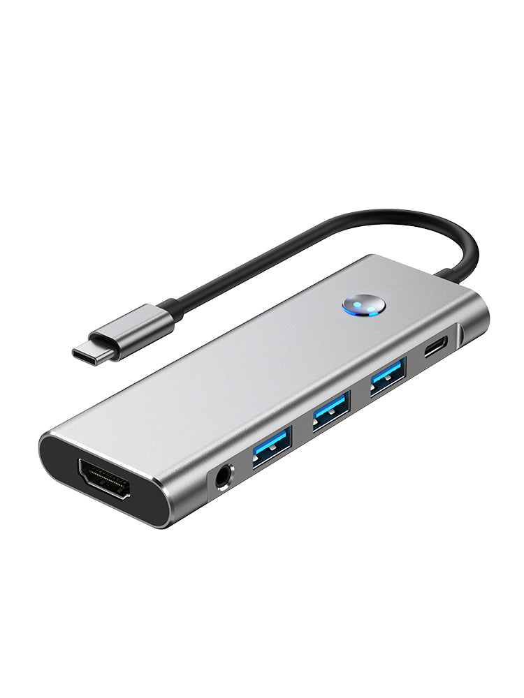 9 in 1 TYPE-C+USB3.0 USB2.0 HDMI SD/TF PD100W Hubadapter voor audiogegevensinterface