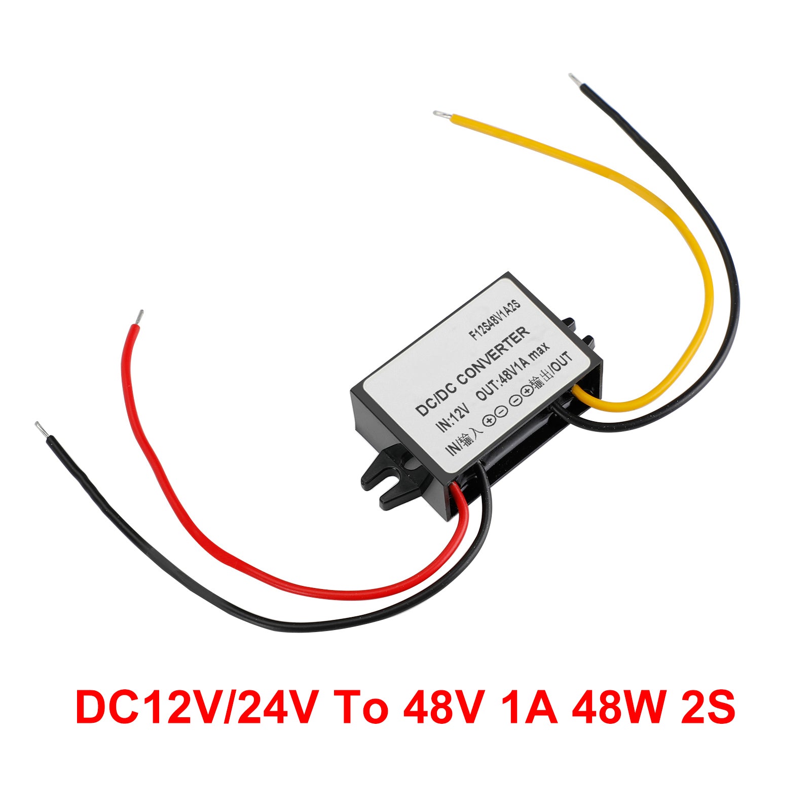DC-DC 12V-48V 1A 48W Steg upp bilströmförsörjningskonverterare Regulator Vattentät