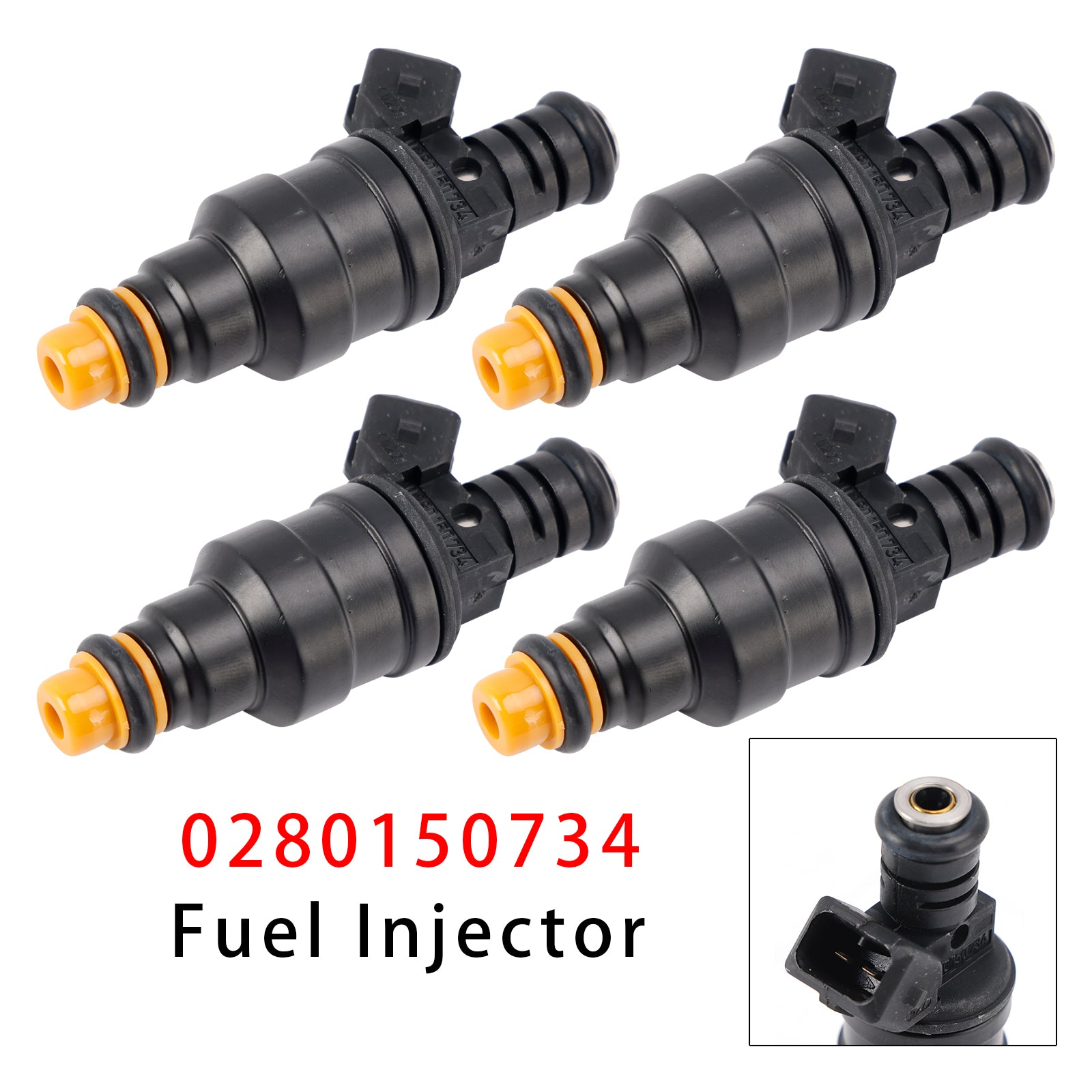 1985-1995 Volvo 745 940 240 740 2.3L Peugeot 405 4Pcs Fuel Injector 0280150734
