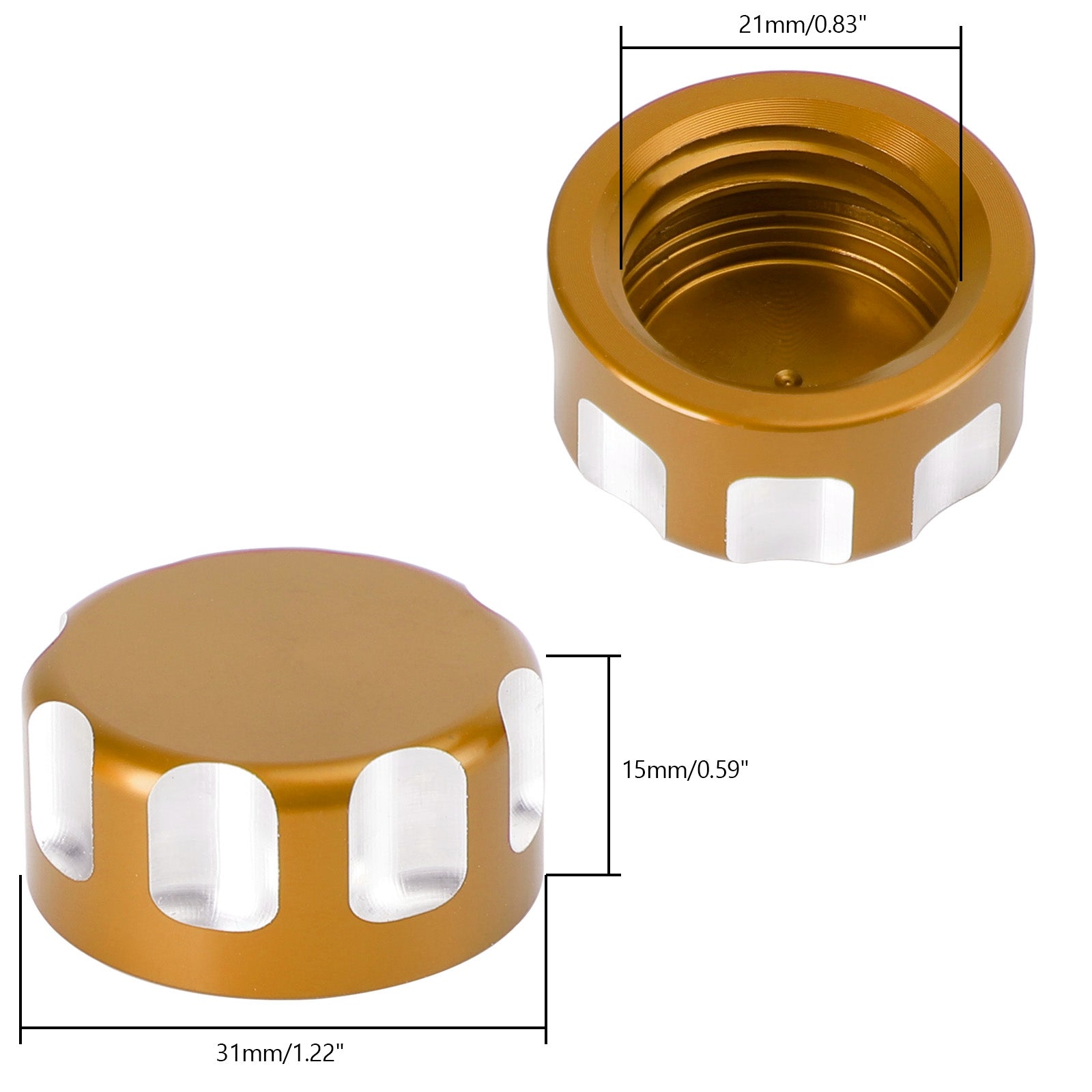 Bouchon de vase d'expansion CNC Ducati Panigale 899 959 1199 1299 V2 V4 S R - Or