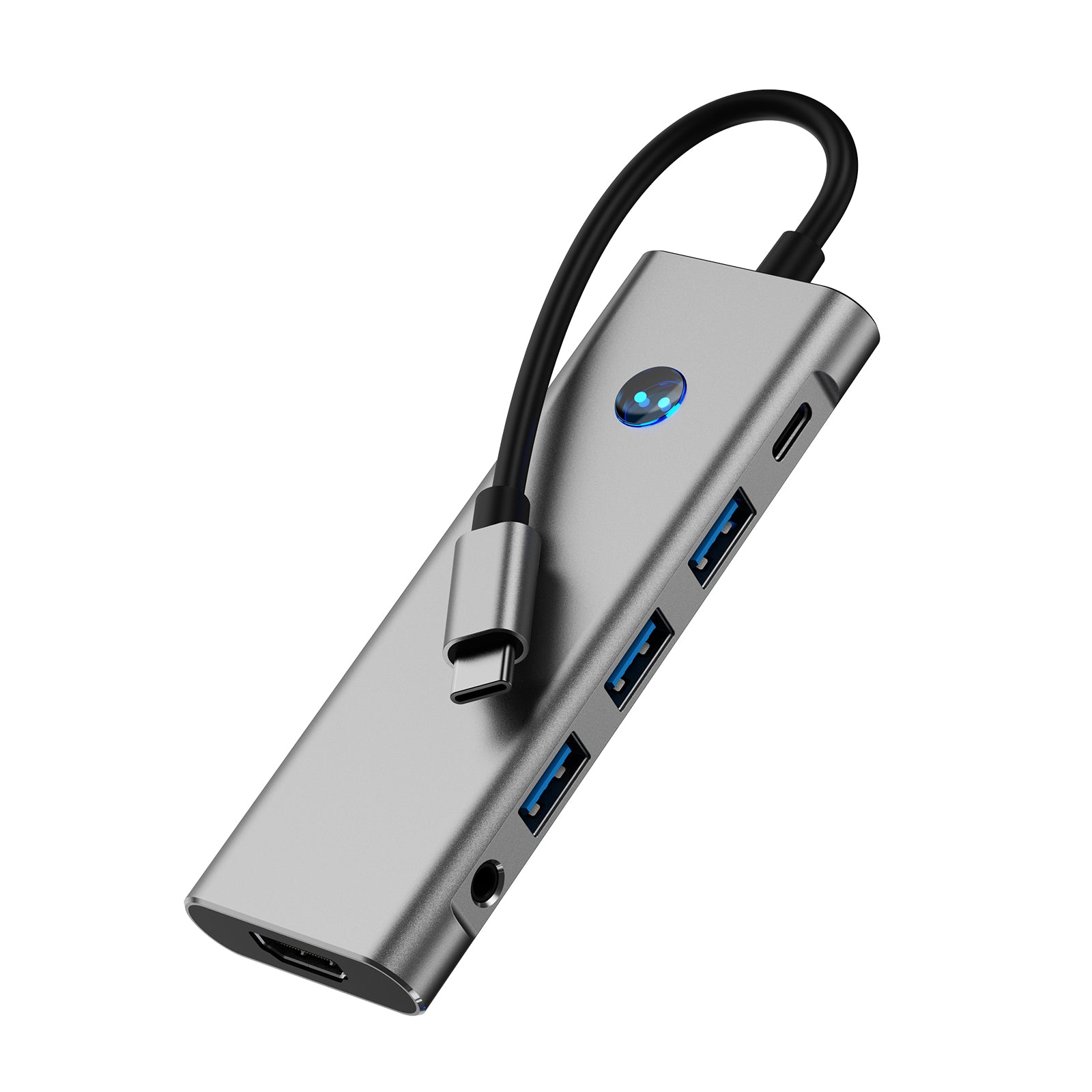 9 in 1 TYPE-C+USB3.0 USB2.0 HDMI SD/TF PD100W Hubadapter voor audiogegevensinterface