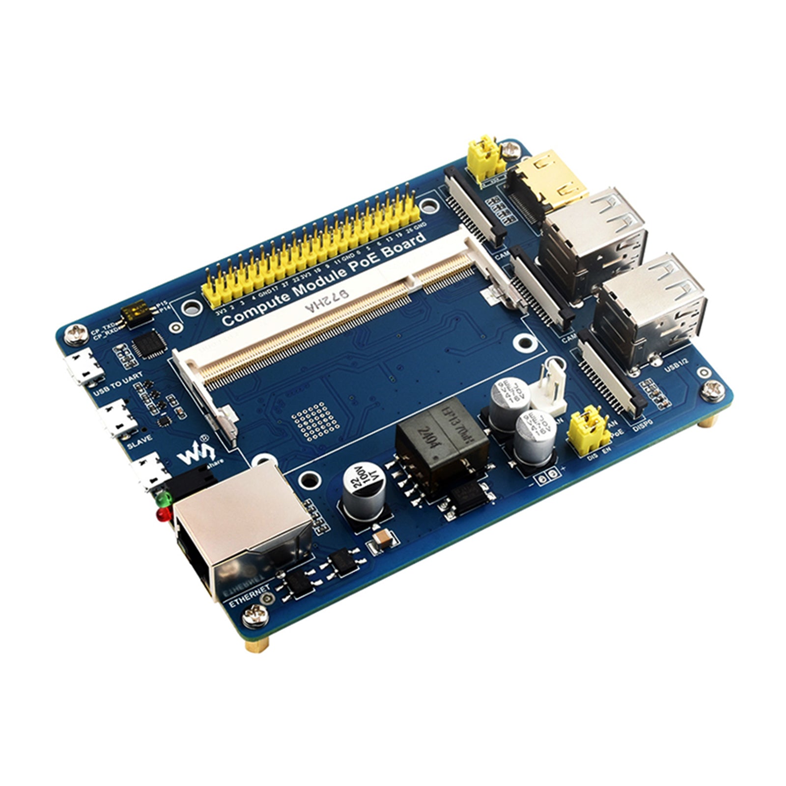 Raspberry Pi Compute Module-uitbreidingskaart CM4S/CM3-plint POE-voeding