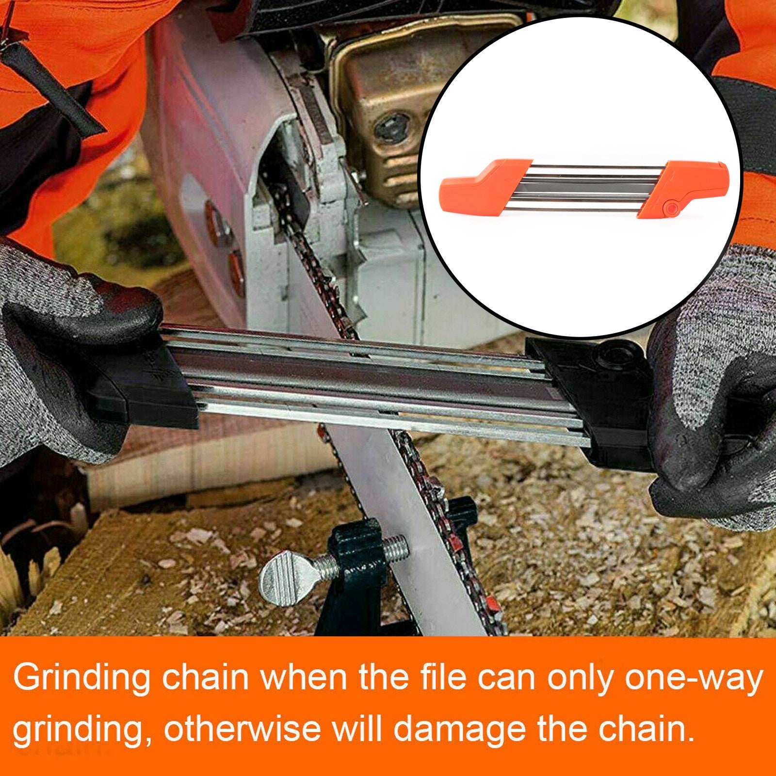 2 In 1 Easy File Chainsaw Chain Sharpening Tool Fit STIHL 13/64" 5.2mm Replace