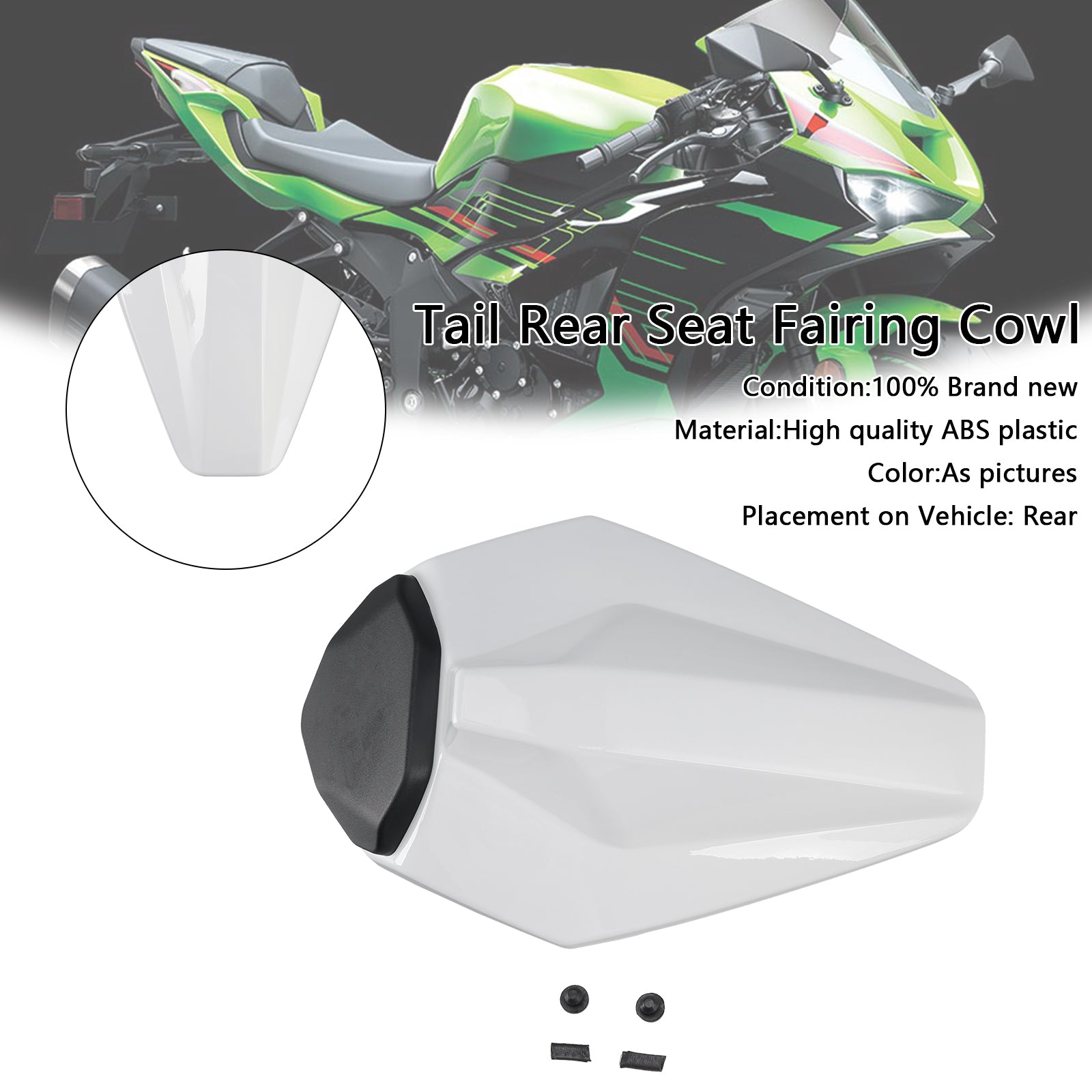 2019-2025 Kawasaki ZX6R ZX-6R Racing tail Baksätes kåpa
