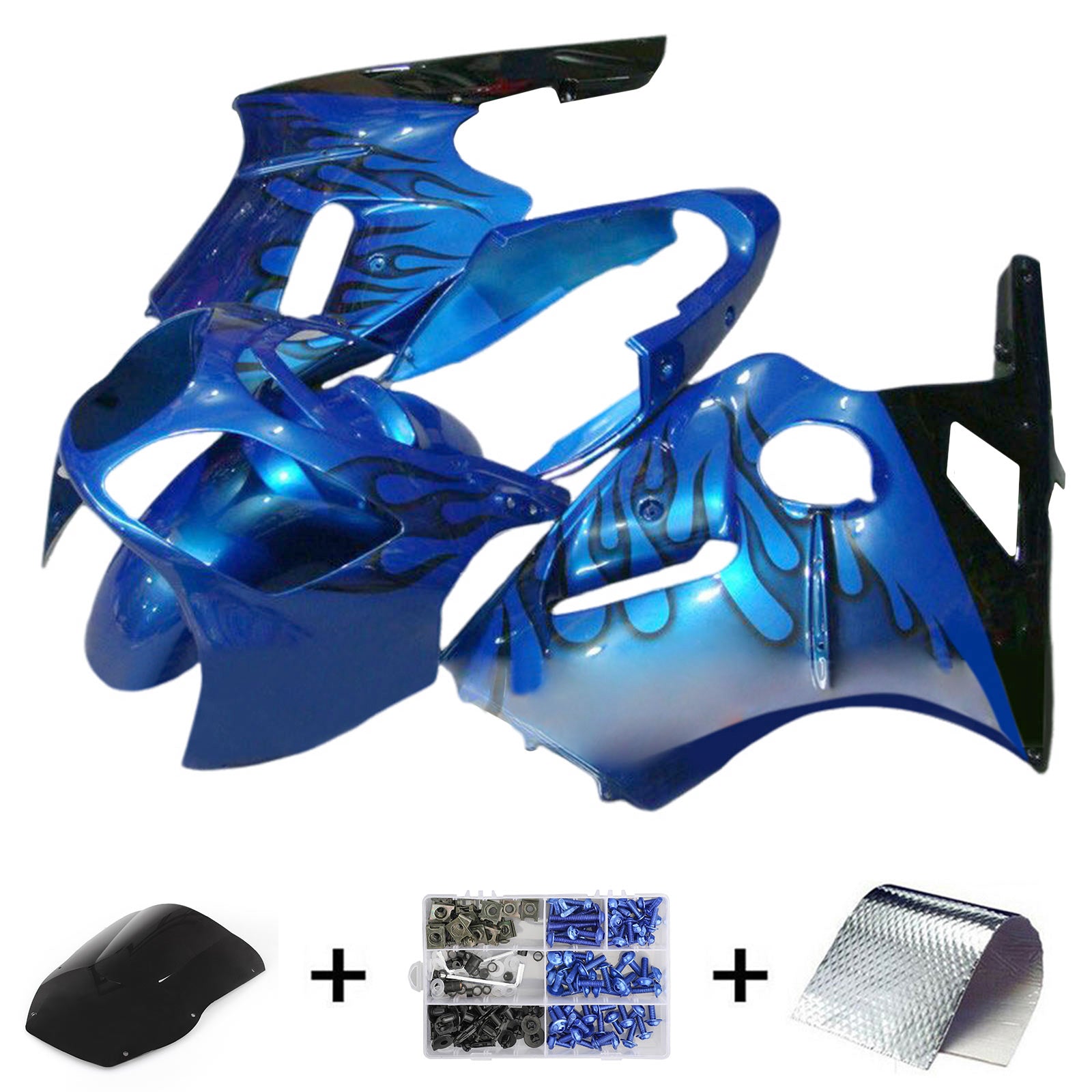 2000-2001 Kawasaki ZX12R Injection Fairing Kit Bodywork Plastic ABS