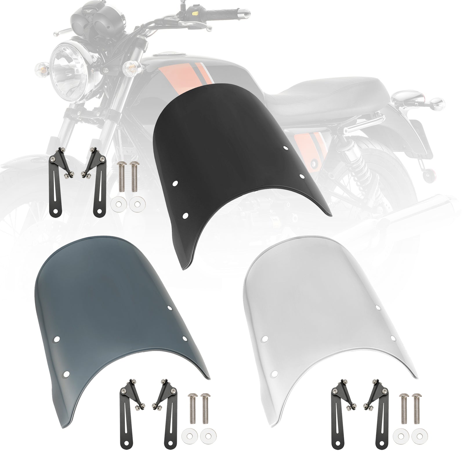 Voorruit Voorruit geschikt voor Scrambler 1200 XC XE 19-23 Street Twin 900 16-23