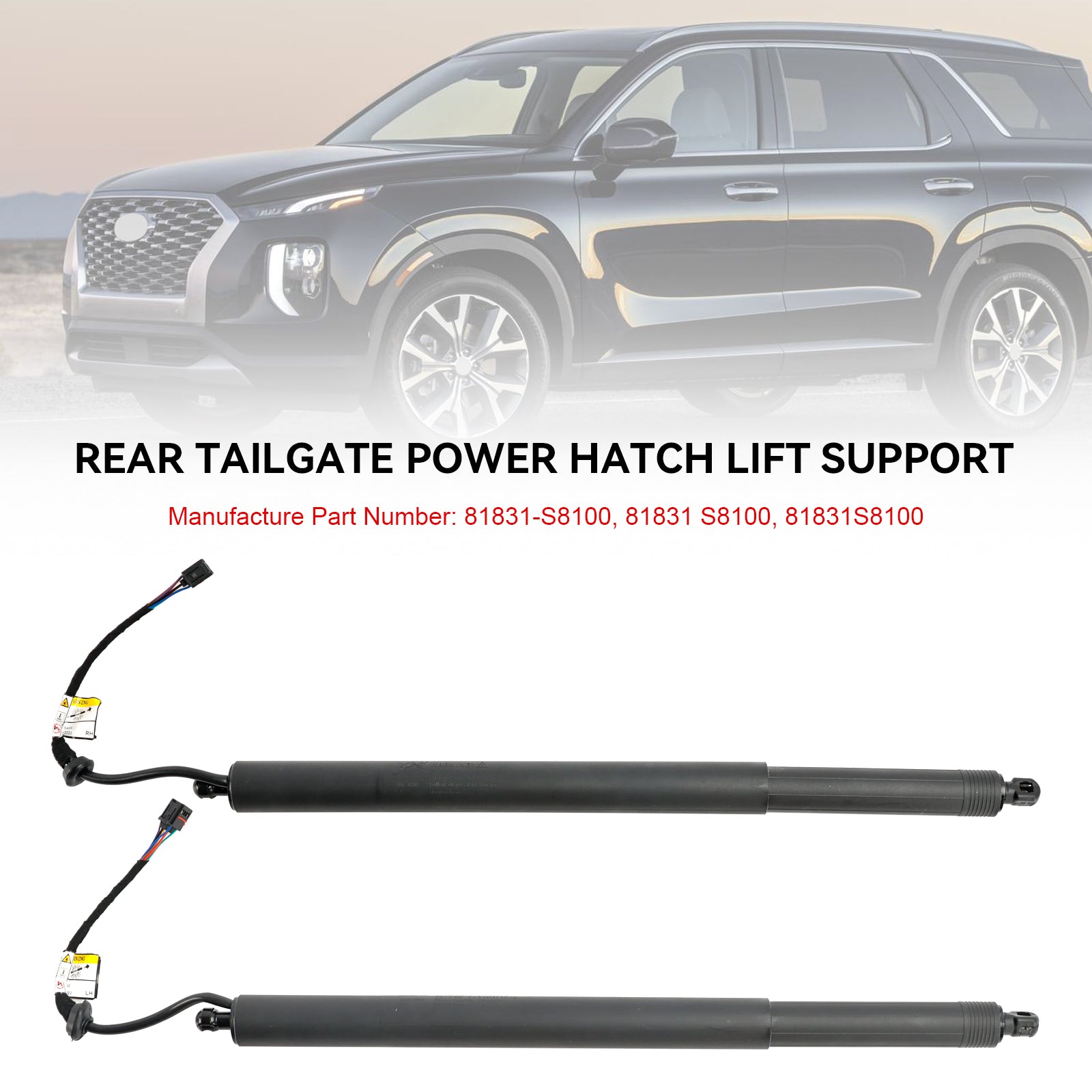 2020-2022 Hyundai Palisade 2PCS Support de levage pour hayon électrique 81831-S8100