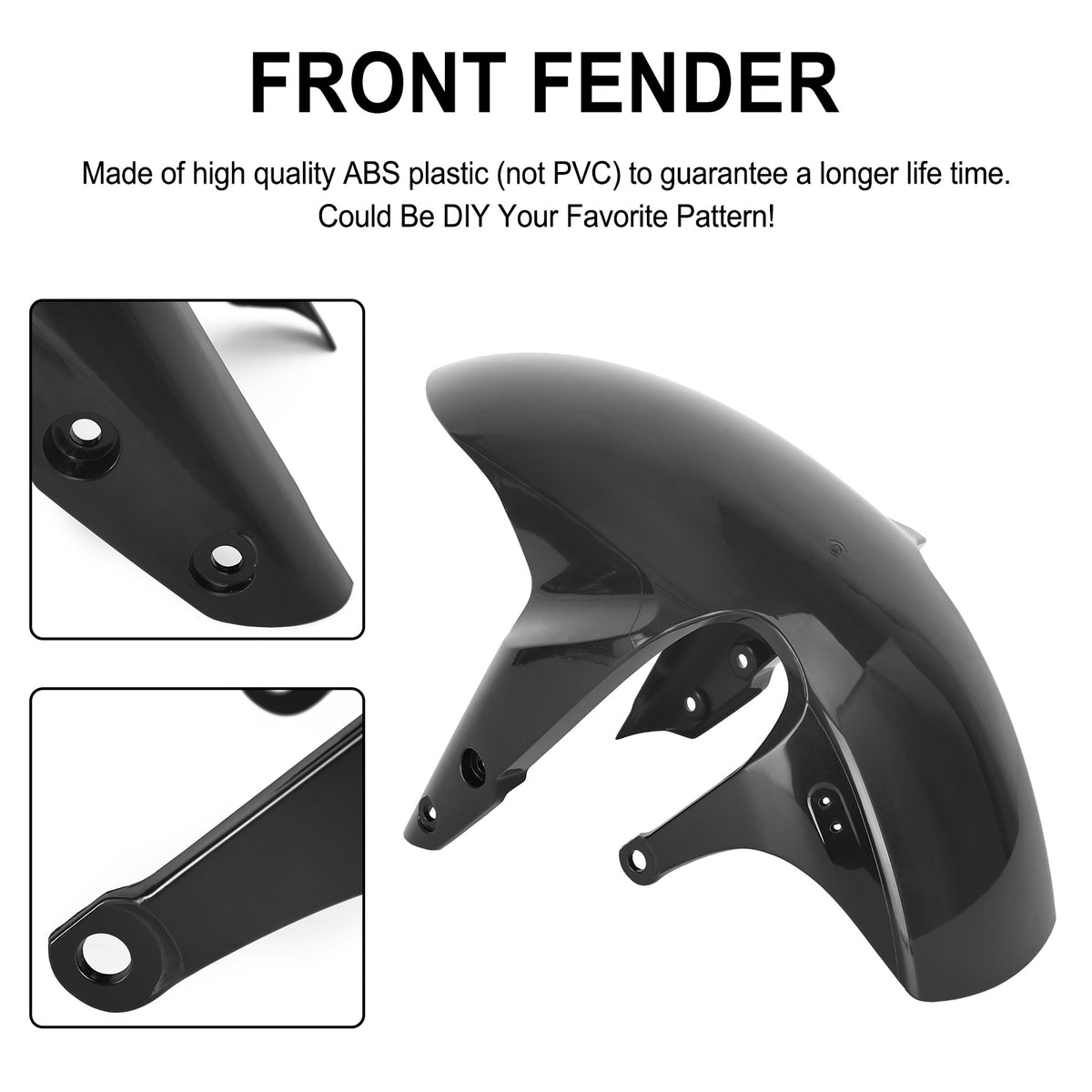 2017-2024 Suzuki GSX-S 750 Unpainted ABS Front Fender Mudguard Generic