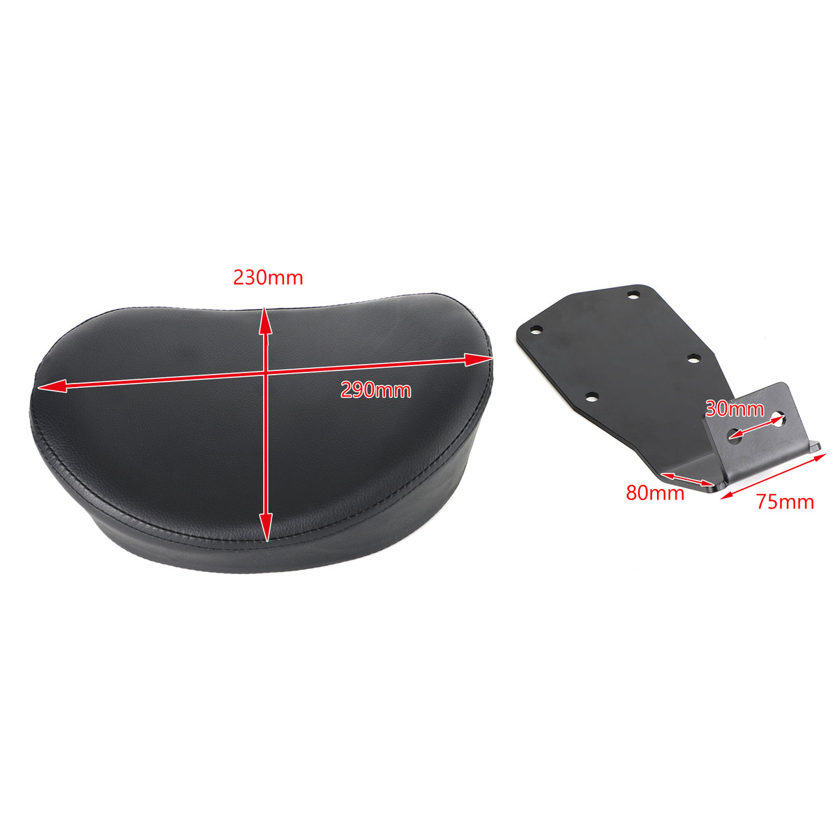 Suzuki Volusia VL400 Motorcycle Black Driver Rear Backrest Sissy Bar Pad Generic