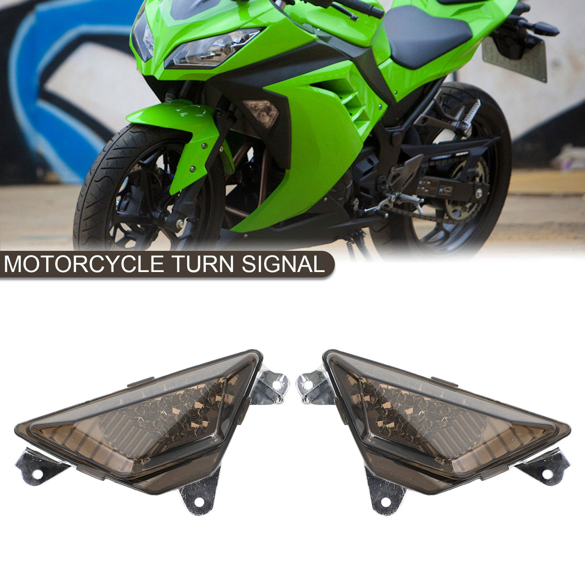 2013-2026 KAWASAKI ZX-6R LED Front Turn Signal Light Smoke Generic