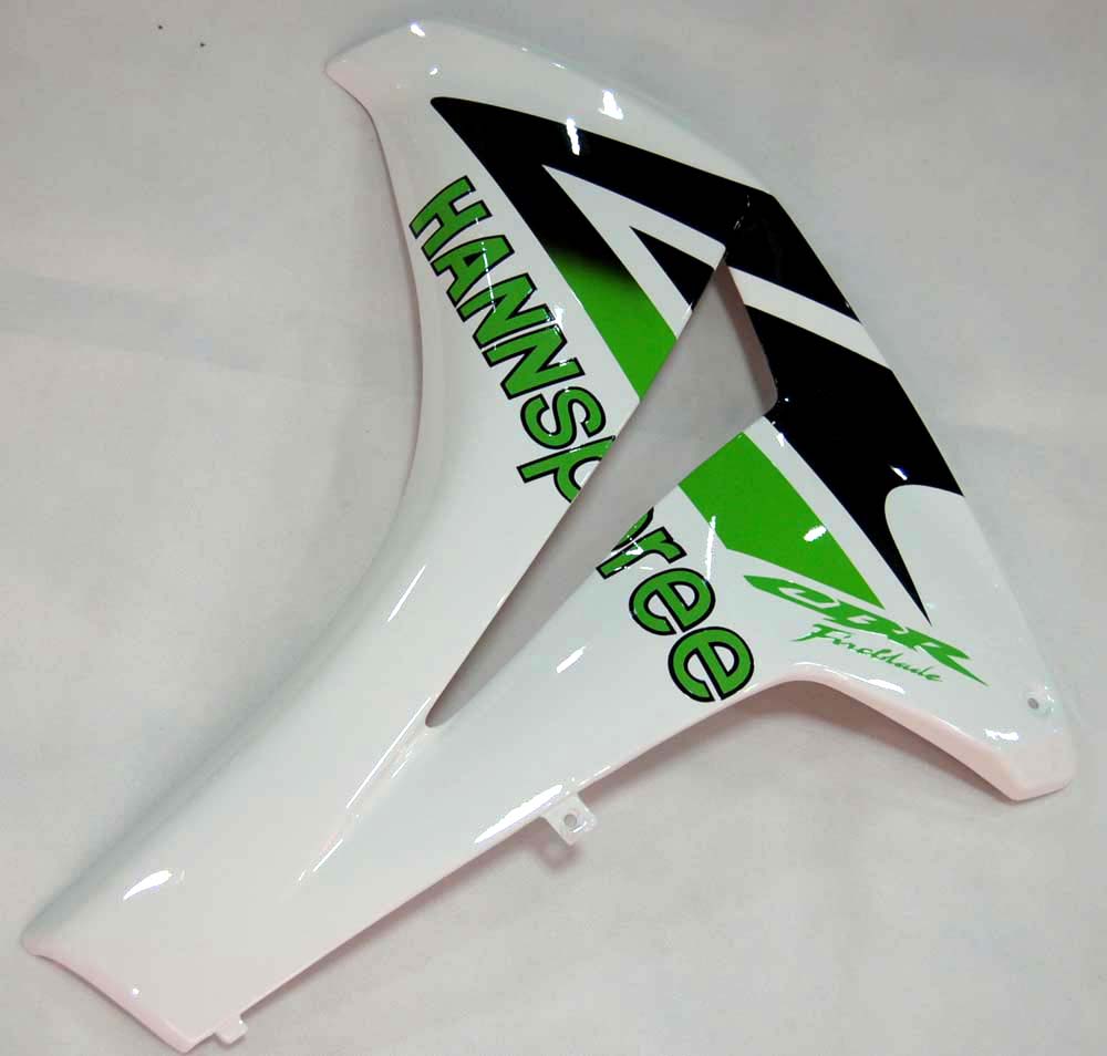 2008-2011 Honda CBR 1000 RR White Green Hannspree Racing Fairings Generic