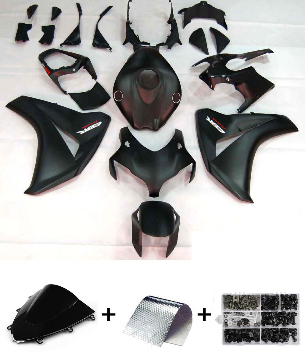 2008-2011 Honda CBR 1000 RR Matte Black CBR Racing Fairings Generic