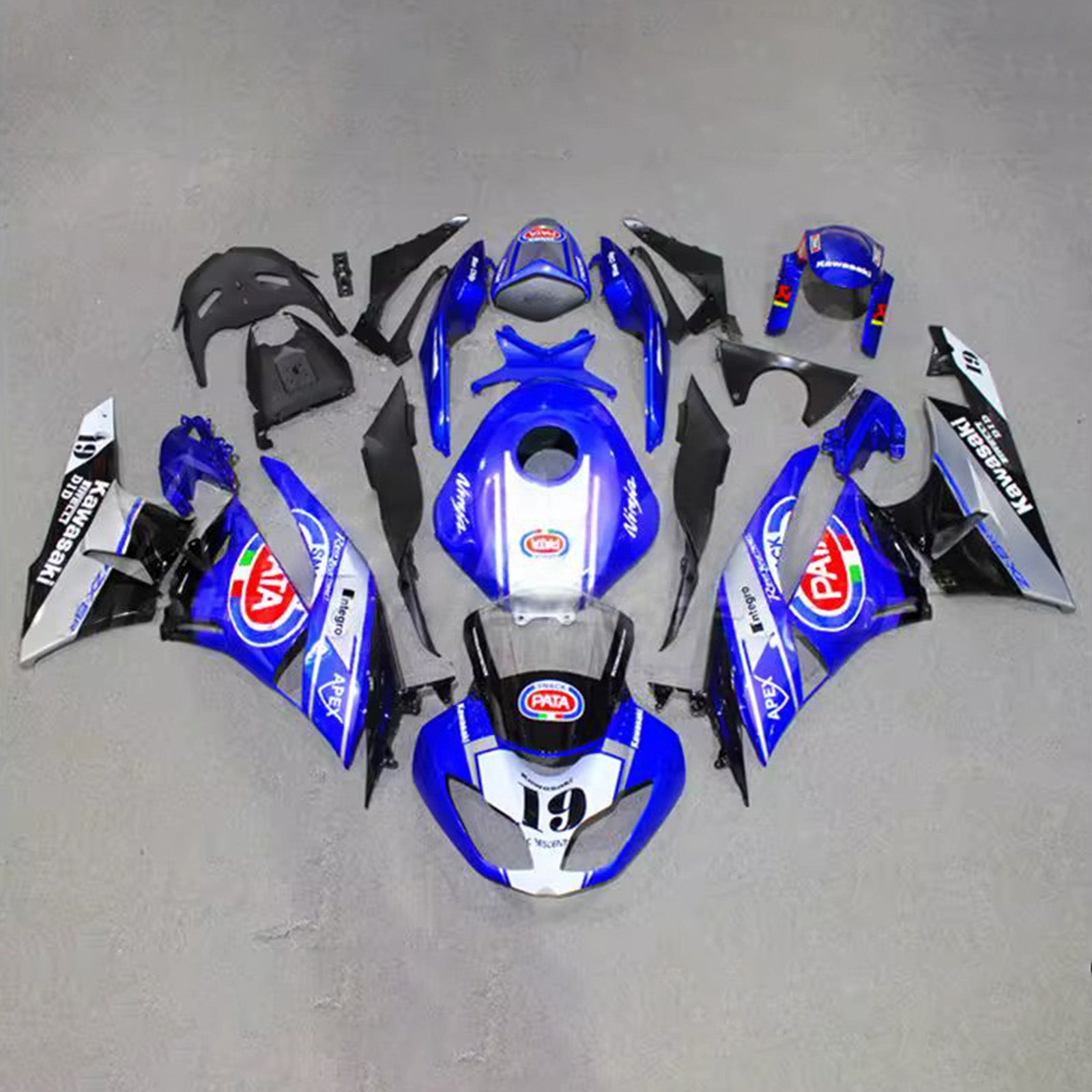 Kit carena iniezione carrozzeria in plastica ABS adatta per Kawasaki ZX6R 636 2009-2012