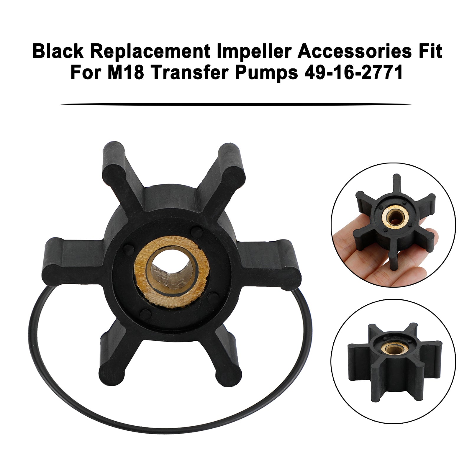 Accessoires de turbine de remplacement noirs adaptés aux pompes de transfert M18 49-16-2771