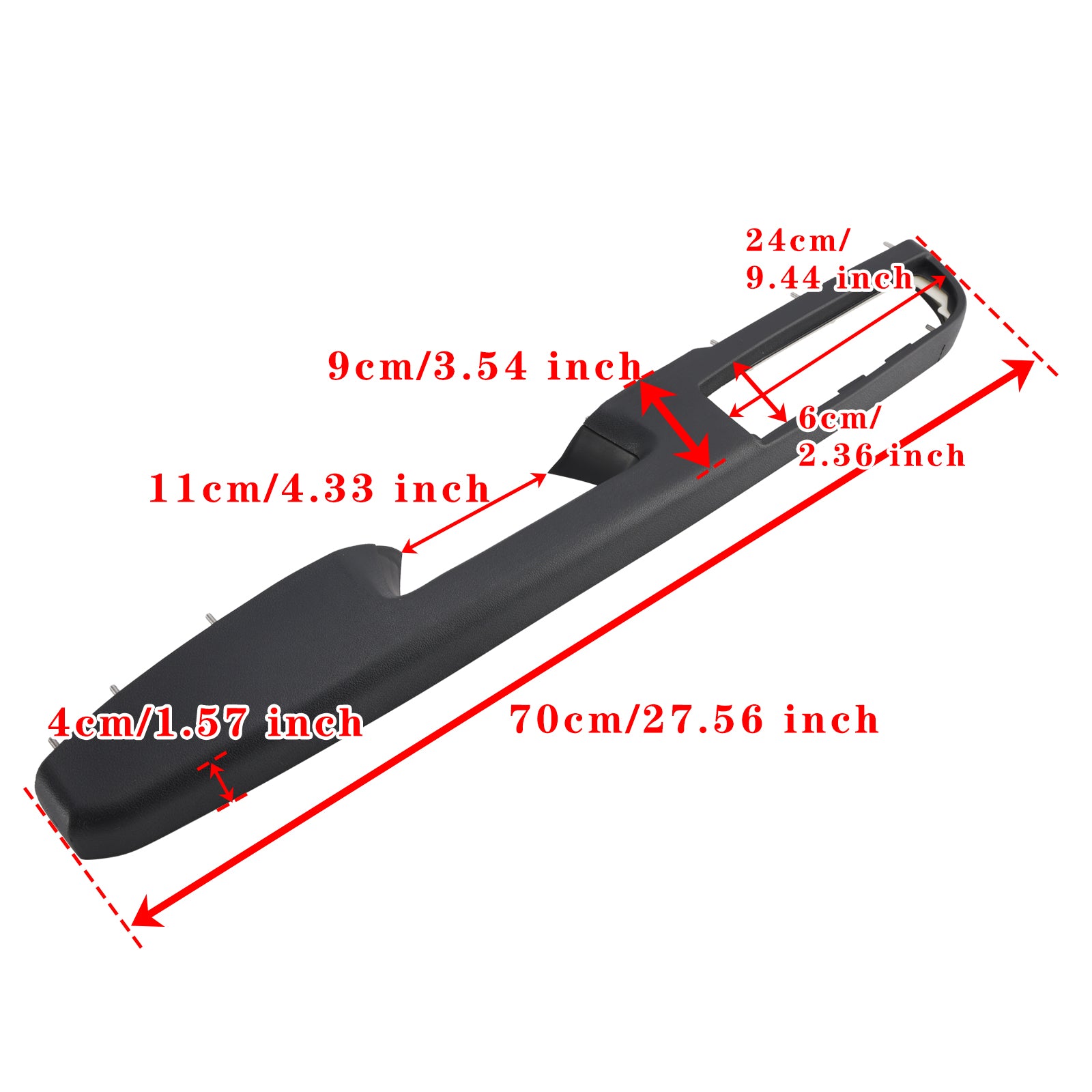 80994 Främst till vänster dörr armstöd reparationssats svart (27 tum) för chevrolet/gmc