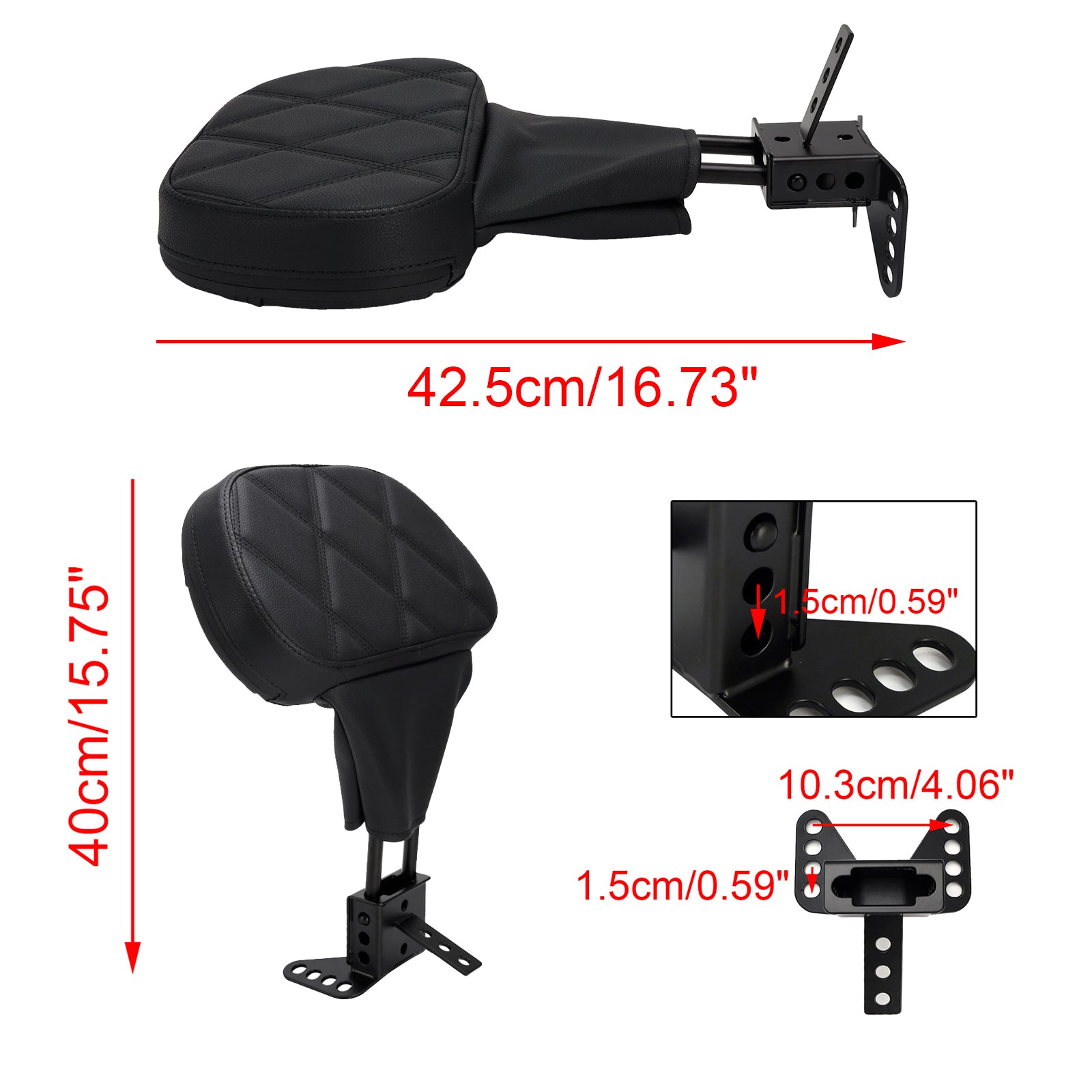 1988-2008 Street Electra Road Glide Road King Tri Glide Driver Backrest pad