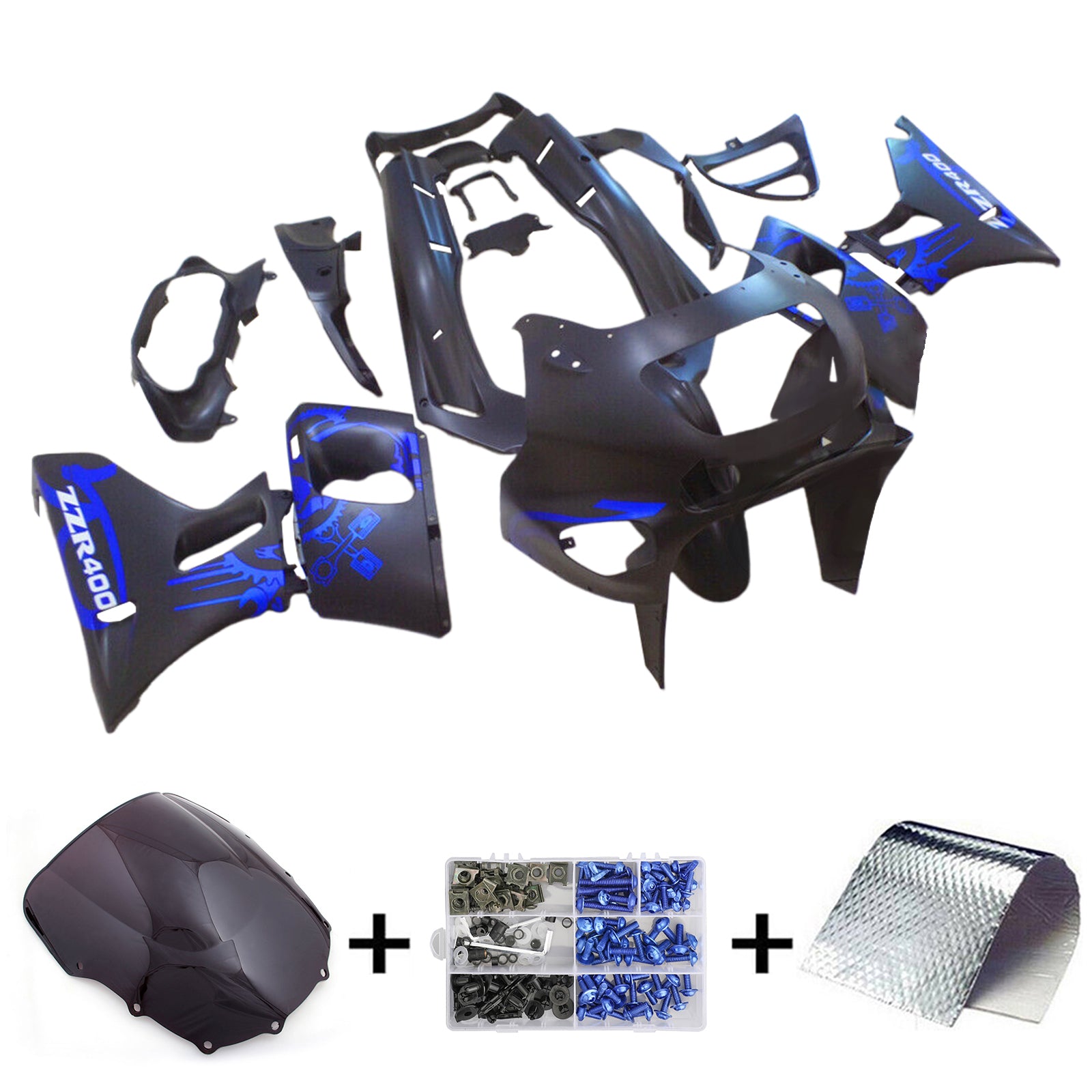 1993-2007 Kawasaki ZZR400 1998-2003 ZZR600 Injection Fairing Kit Bodywork Plastic ABS