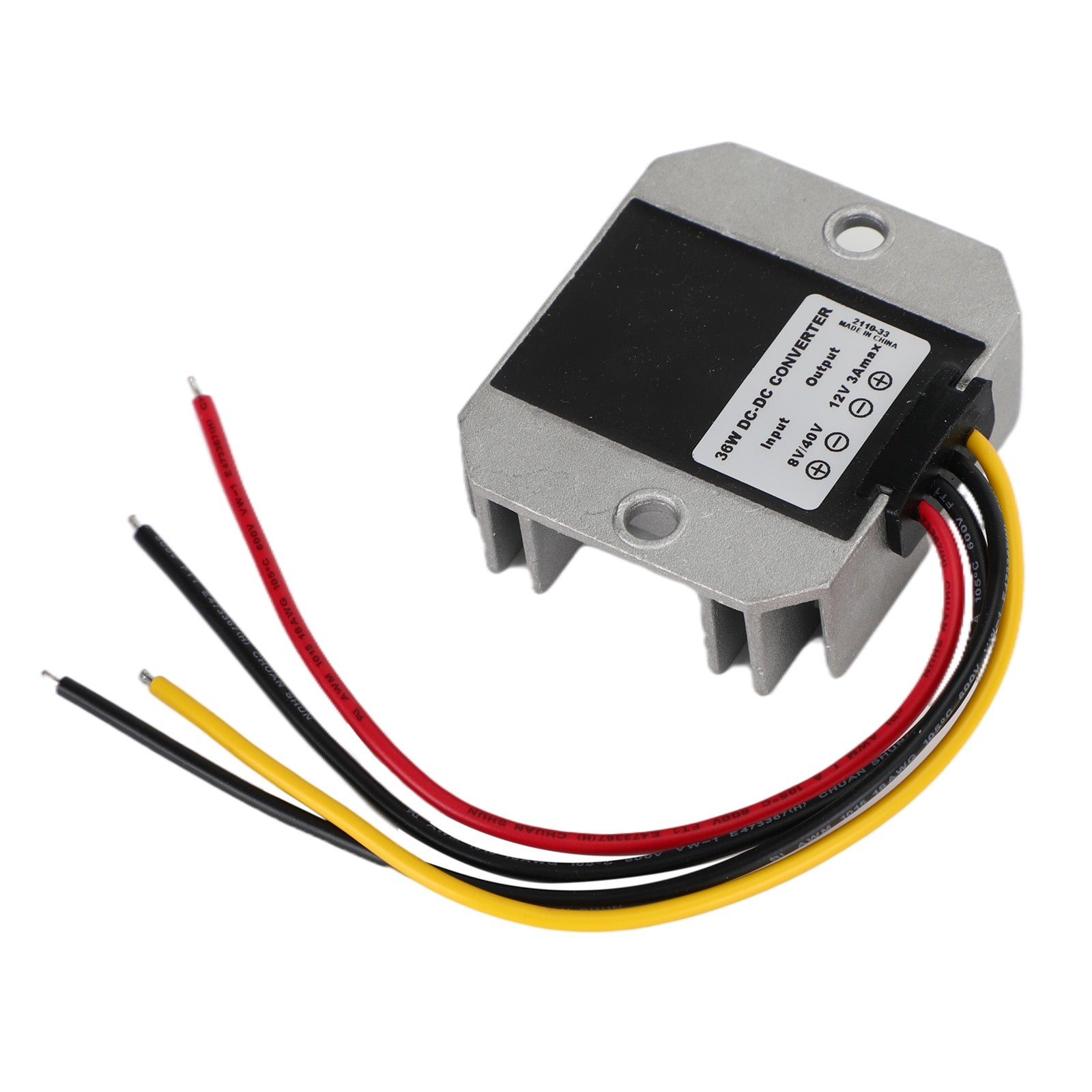 Régulateur de convertisseur de puissance DC/DC étanche 8-40V à 12V 3A