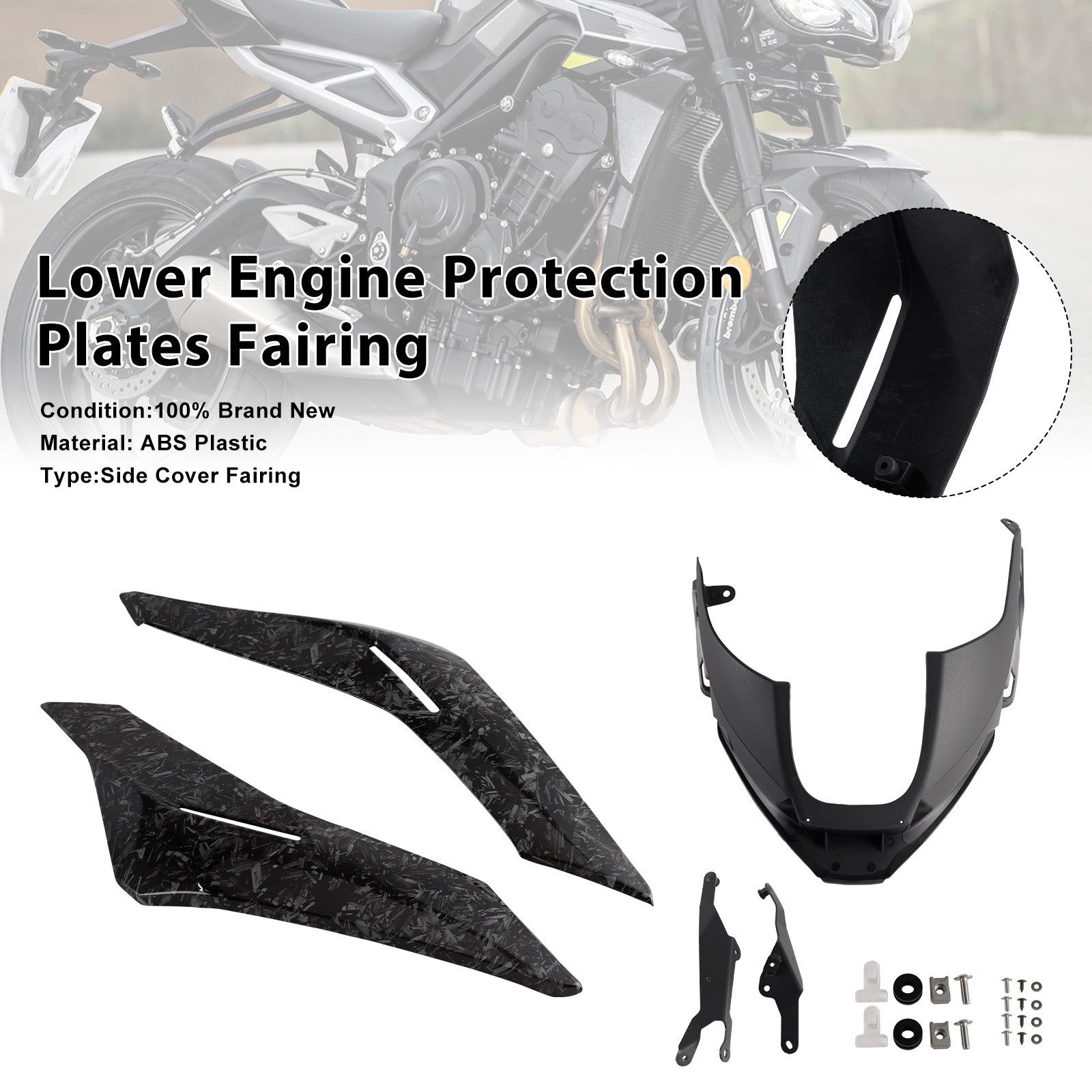 2023-2025 Street Triple 765 R/RS Engine Lower Belly Pan Panels Guard Fairing
