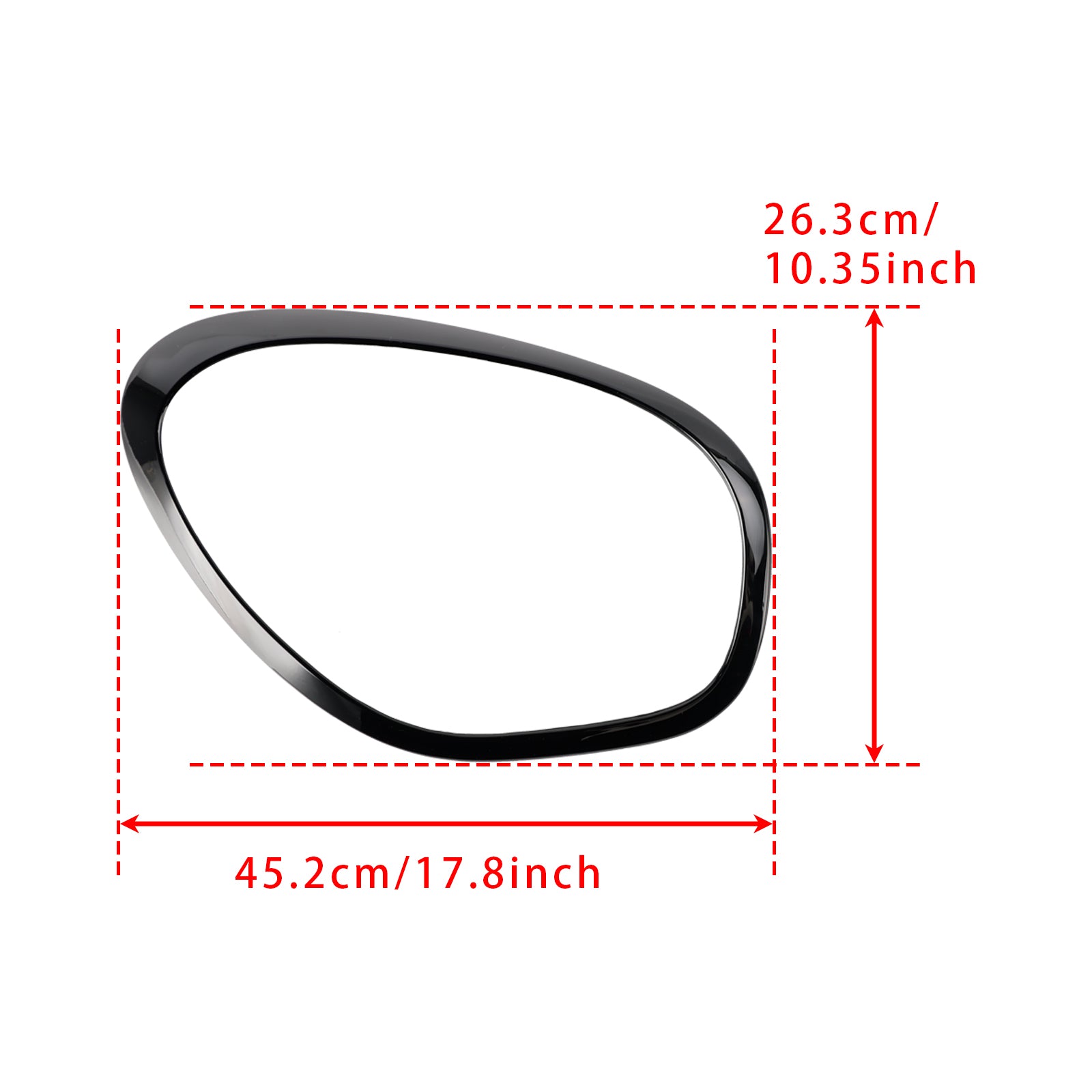 2 stuks glanzend zwarte koplampen sierring voor Mini Cooper Countryman R60