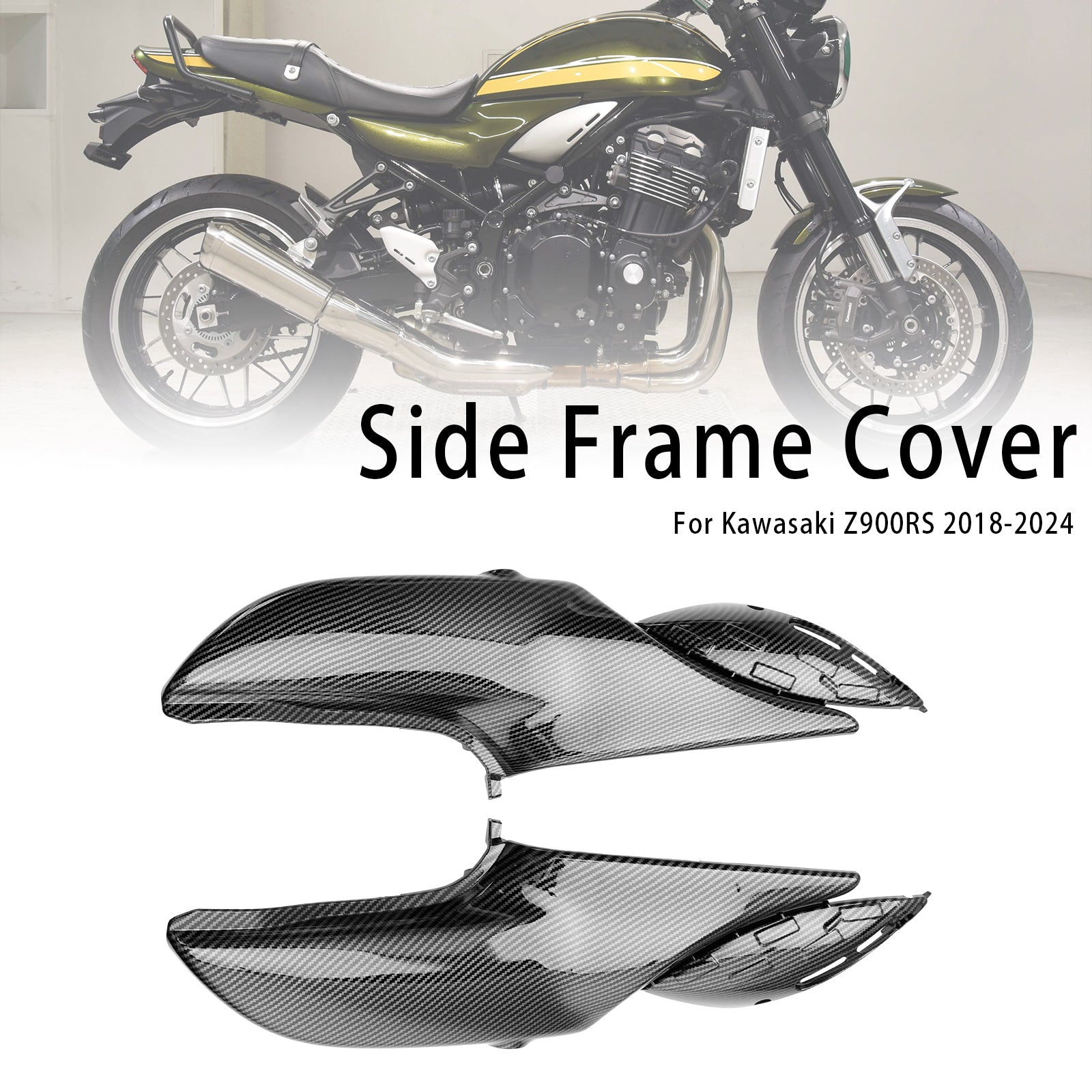 Side Frame Panel Protector Fairings Cover For Kawasaki Z900RS 2018-2024