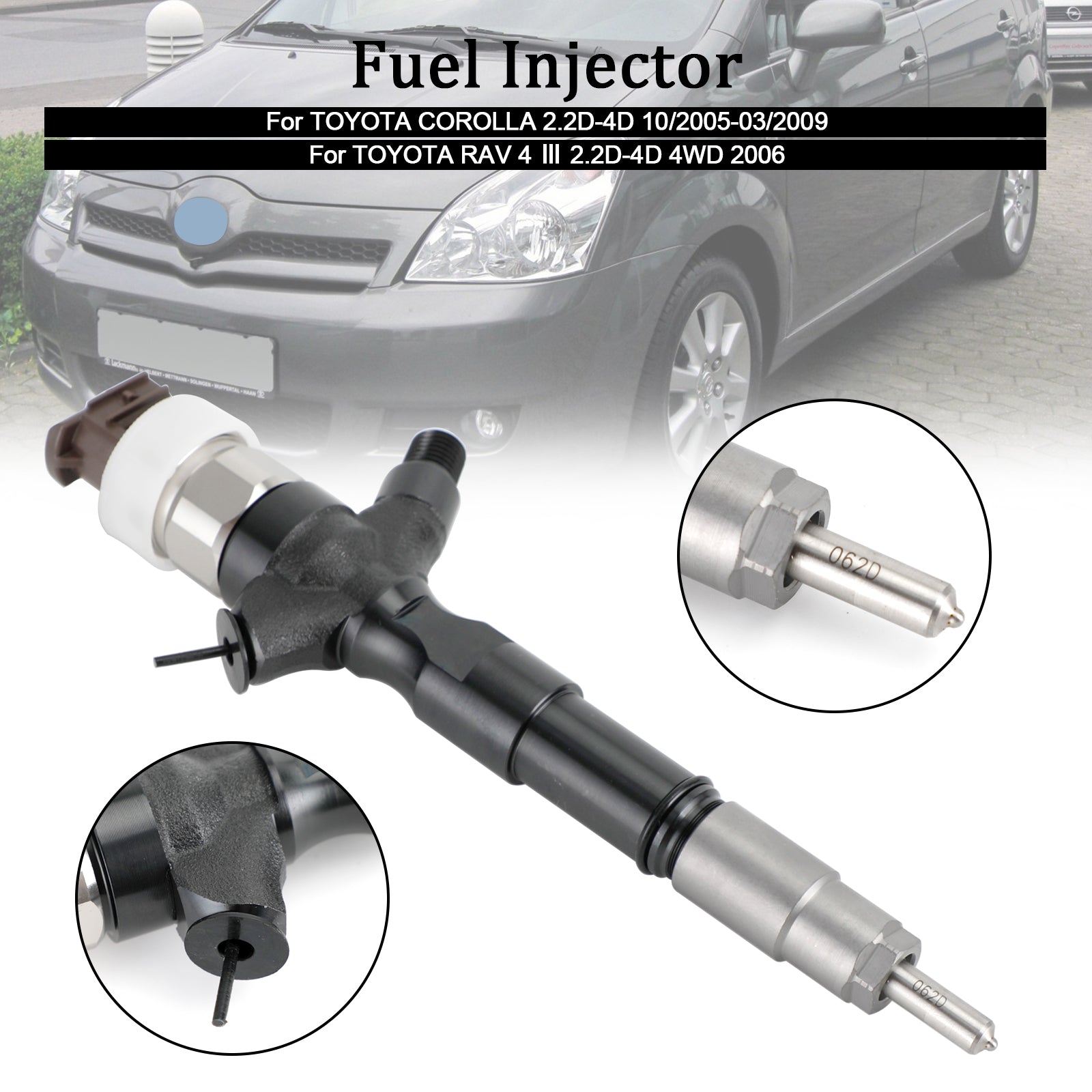 1PCS Brandstofinjector 23670-30140 Fit Toyota Land Cruiser Hilux 2006 + 095000-6760