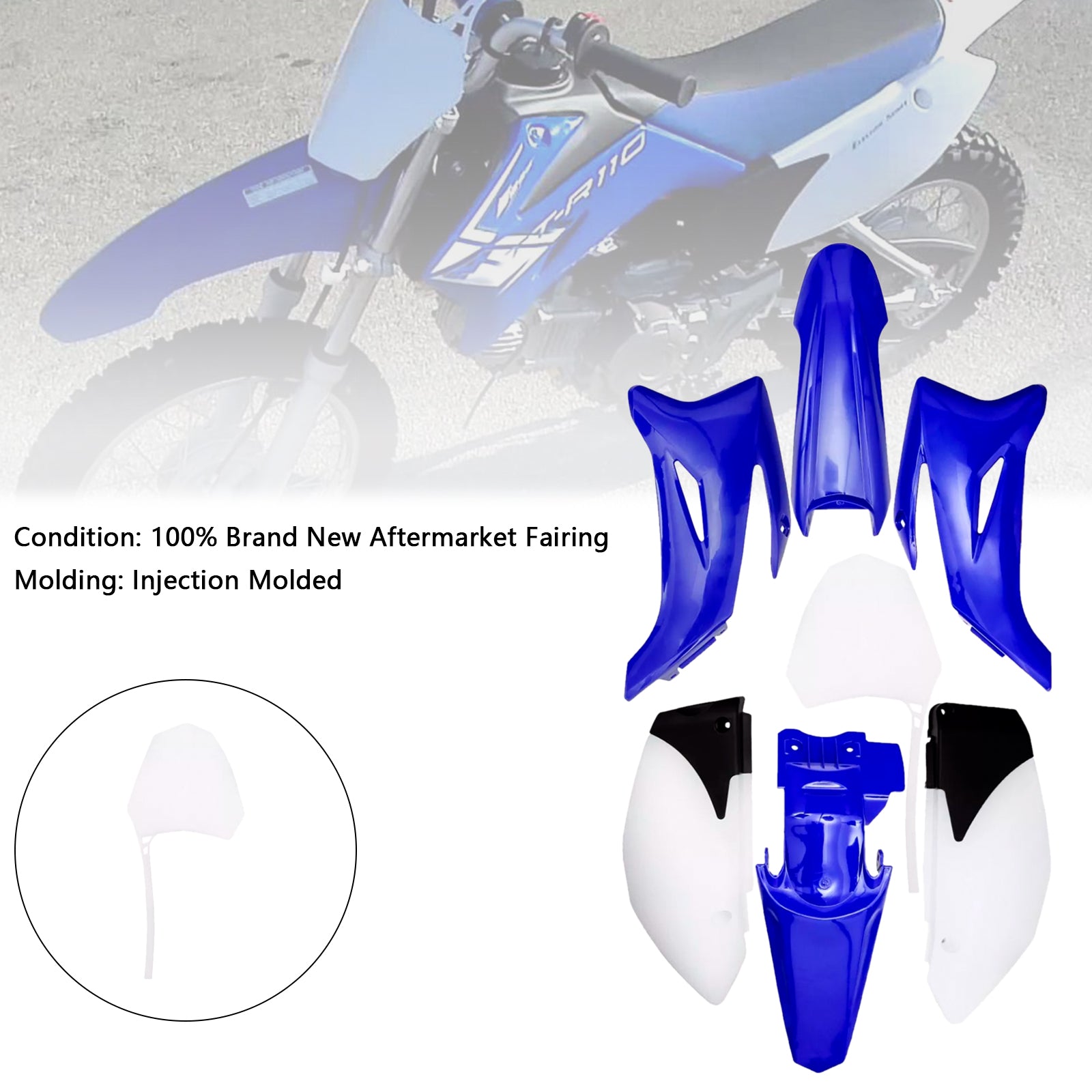 Yamaha TTR110 DIRT BIKE Body Plastic Kit Fender Fairing