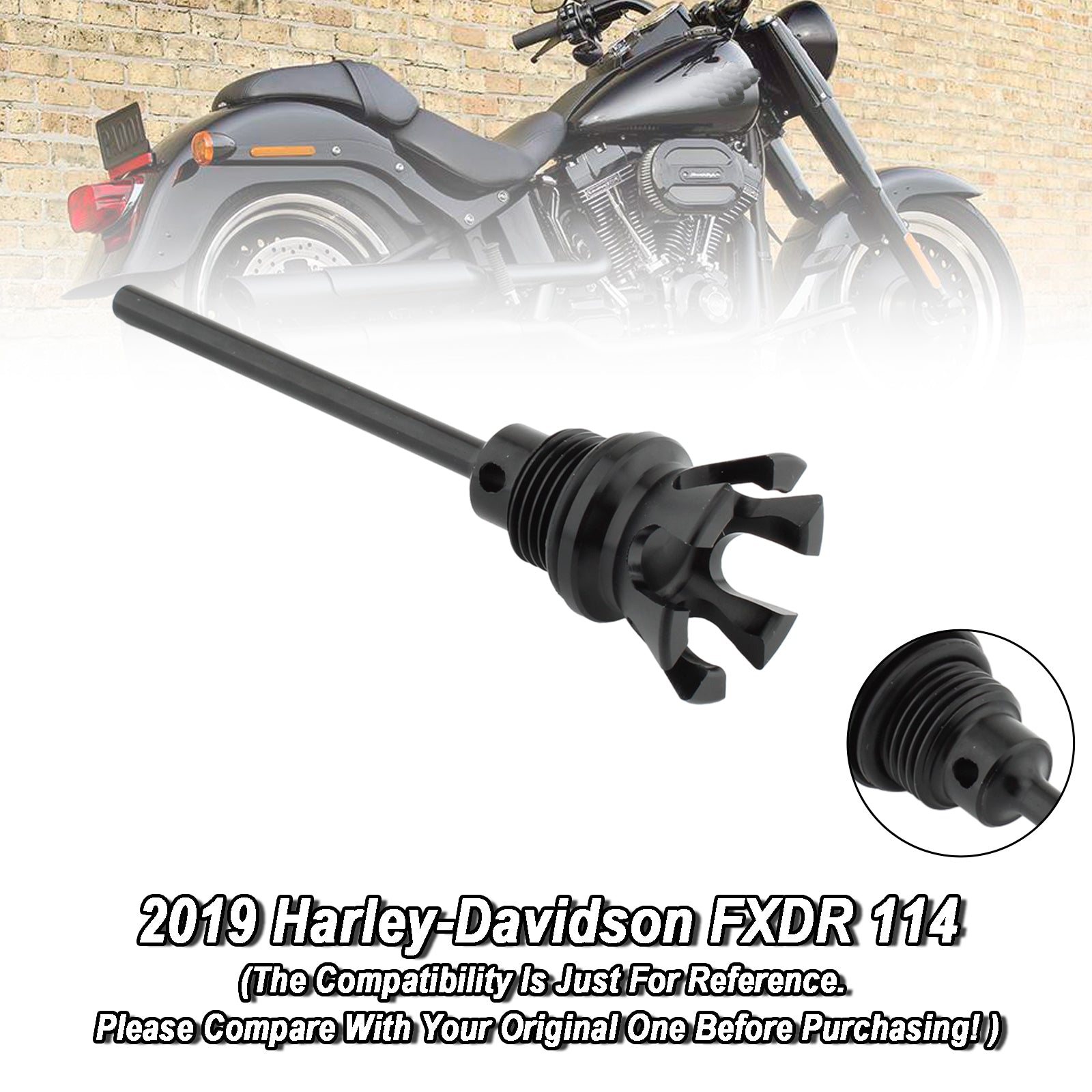 Oliepeilstok Tankdop Plug Geschikt voor Softail Road Glide Street Bob 1105-0022