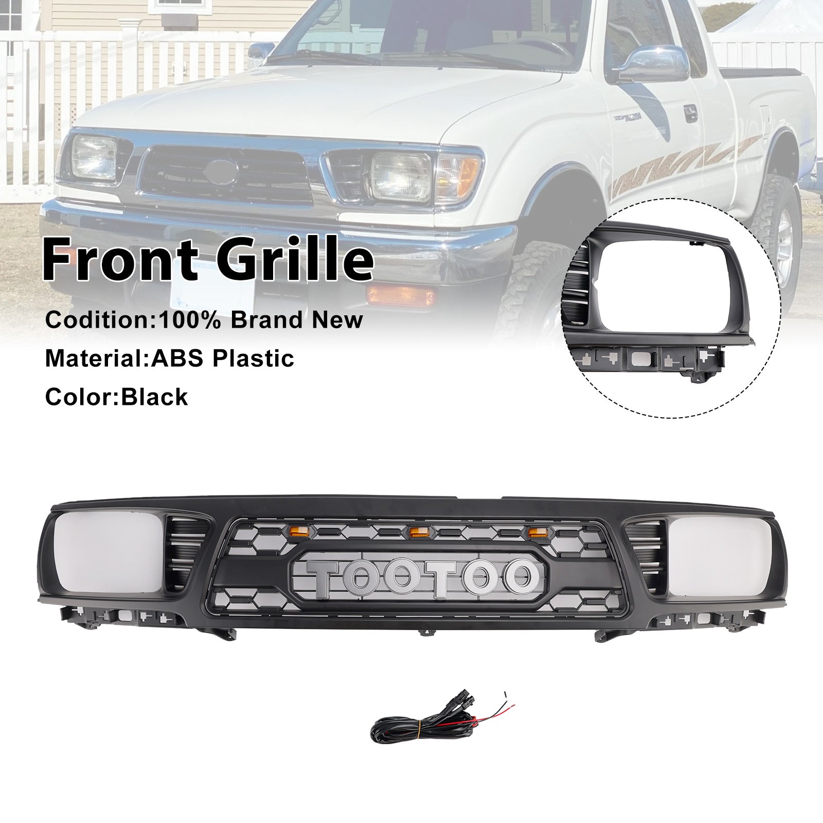 1995-1997 Toyota Tacoma TRD PRO Honeycomb Front Bumper Grill Grille