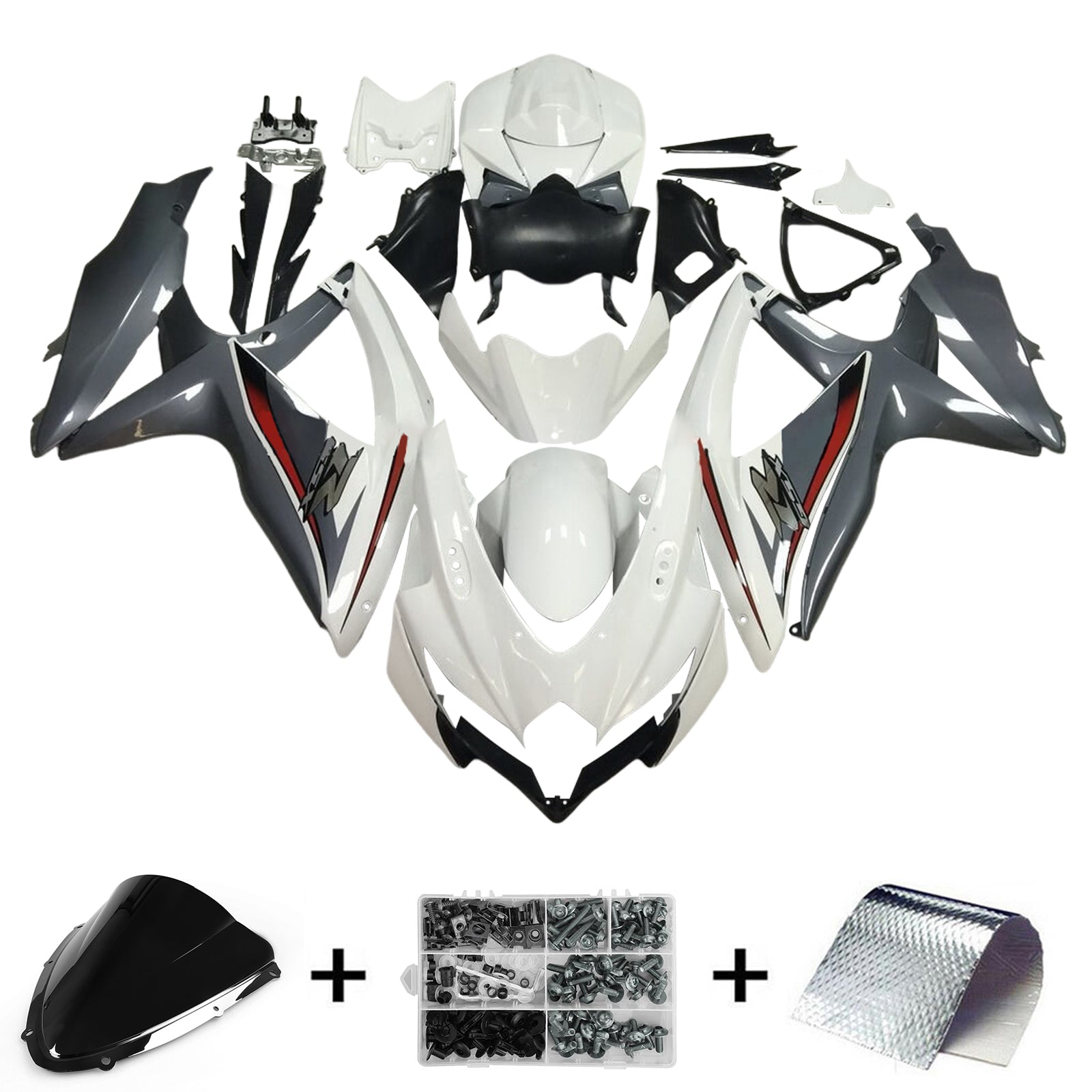 2008-2010 Suzuki GSXR 600/750 K8 Injection Fairing Kit Bodywork Plastic ABS