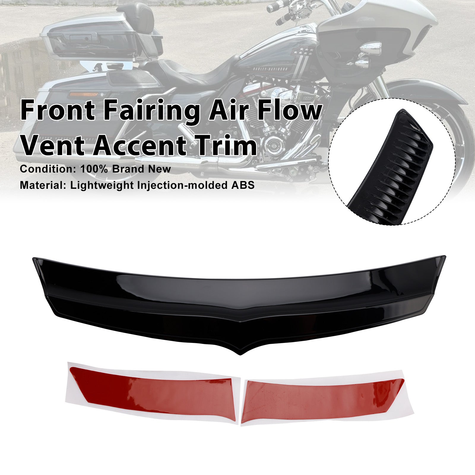 Front Fairing Air Flow Vent Accent Trim For Road Glide FLTRX 2015-Up