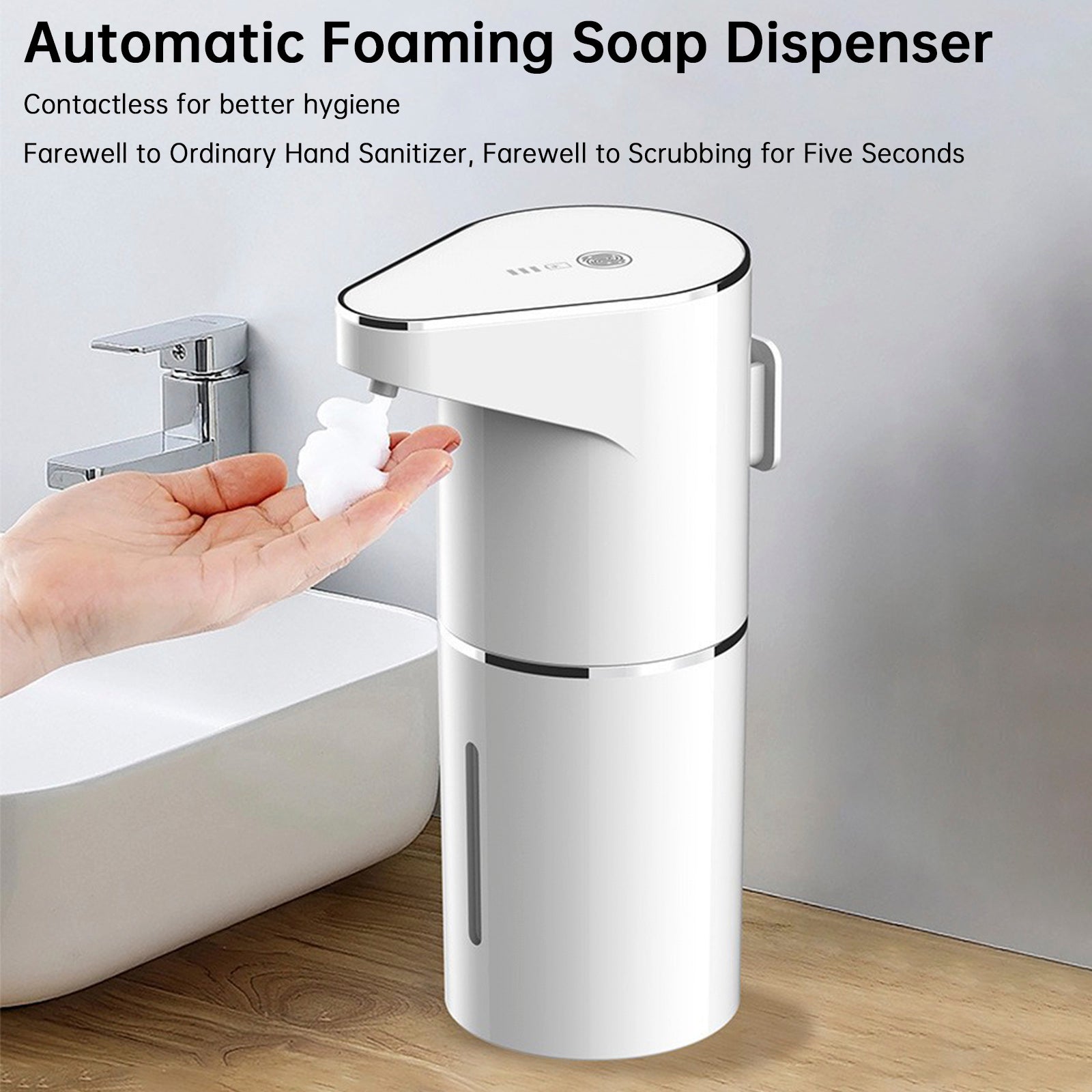 Wall Mount Touchless Auto Hand Soap Dispenser Rechargeable 3 Gear Adjustable