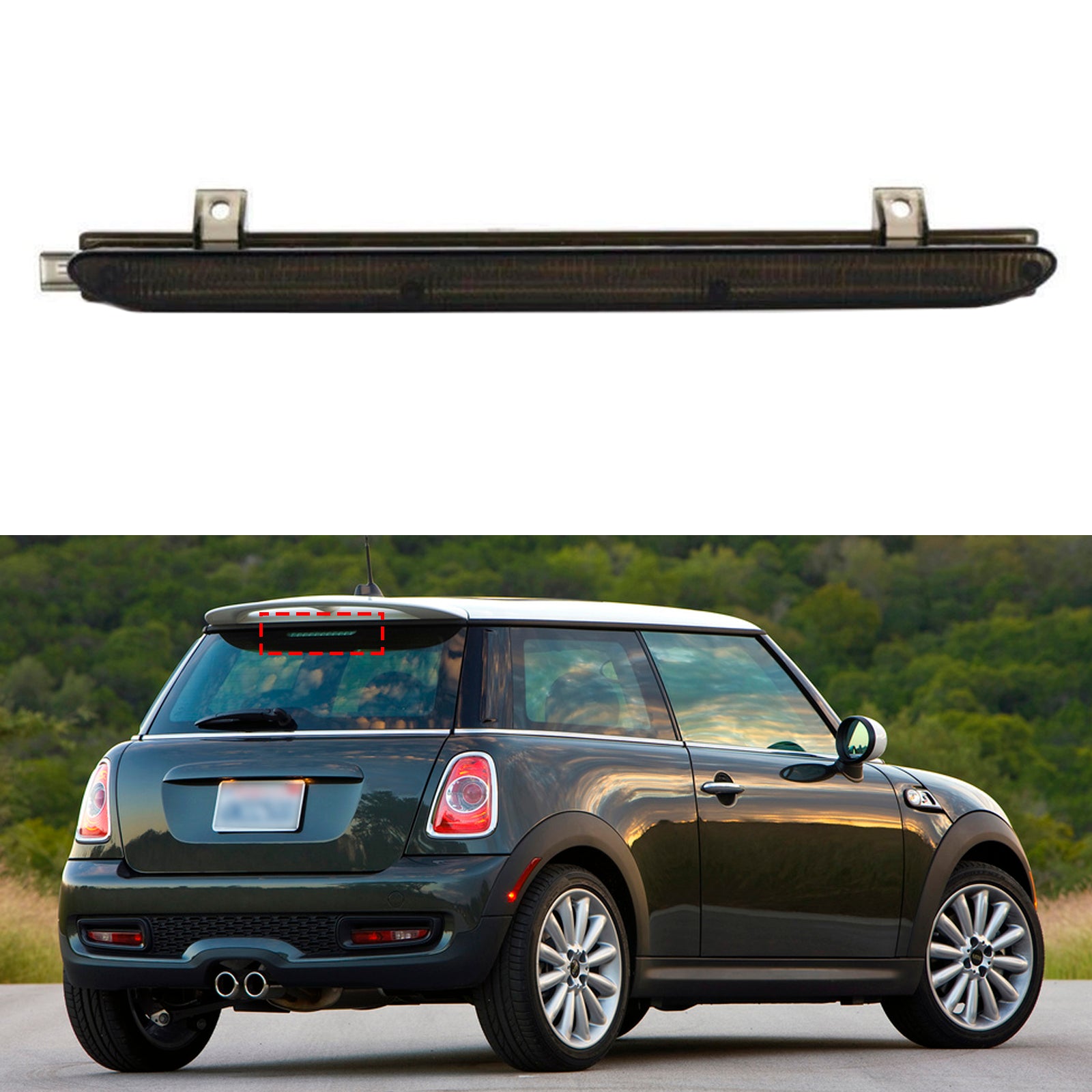 Čierna údená na vysokej úrovni tretie brzdové zastavovacie svetlo pre Mini Cooper R56 R60 06-13