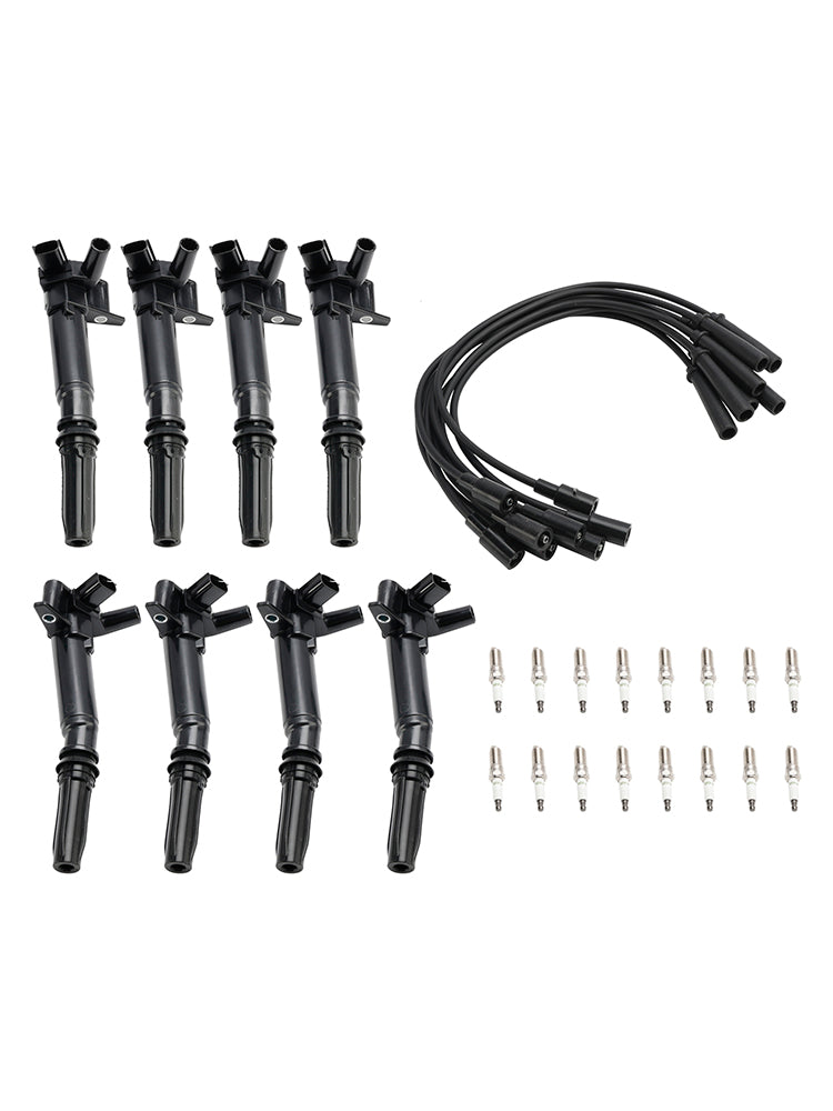 8x Ignition Coil+16x Spark Plug+8x Wire UF631 UF639 For Ford F150 6.2L 10-17