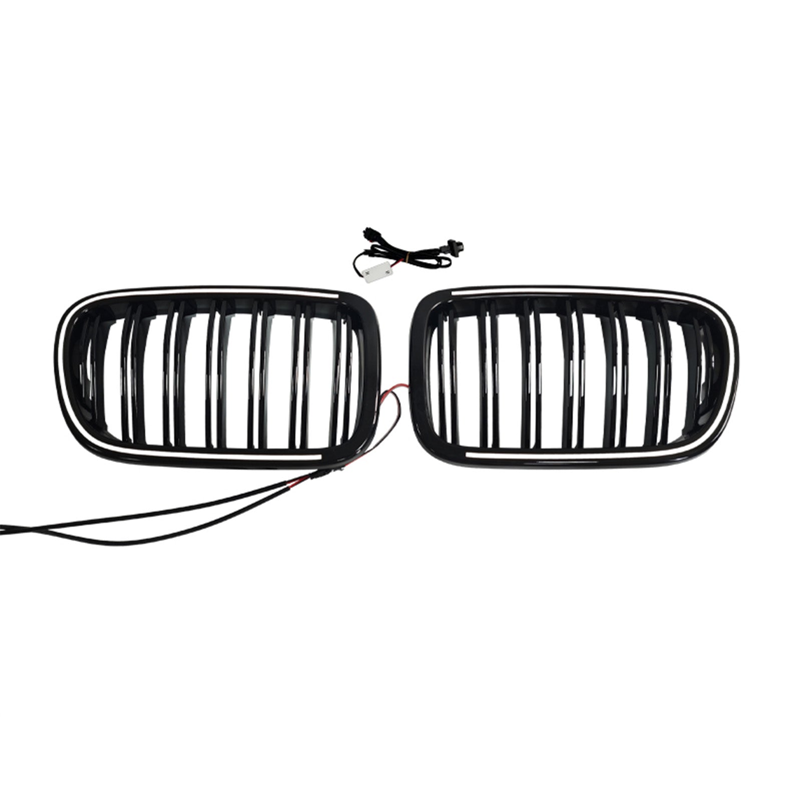 Black Front Bumper Kidney Grill Grille Fit BMW X3 F25 2011-2014 Dual Line