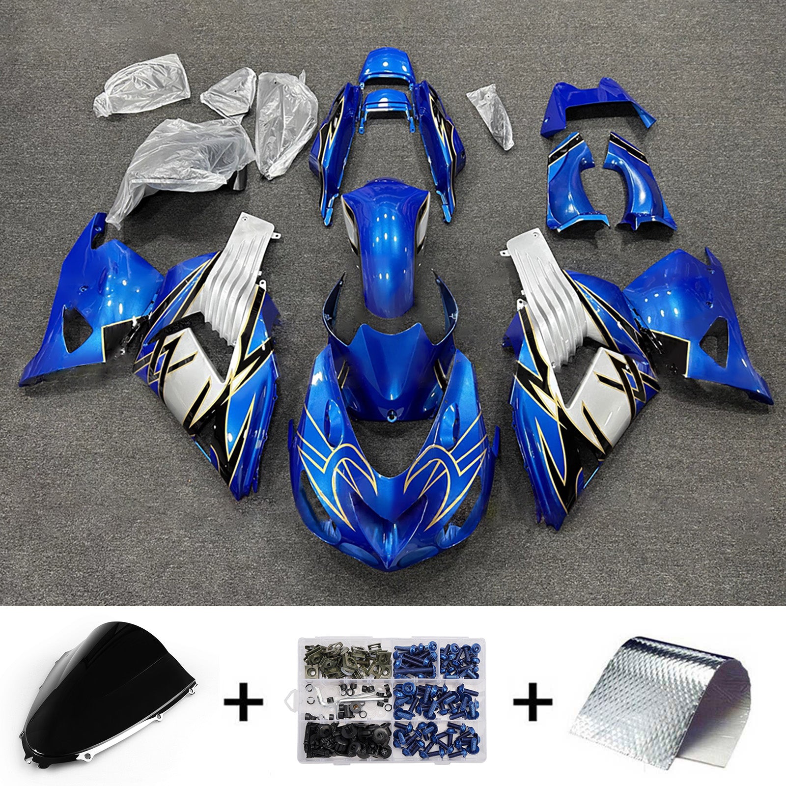 Kit de carénage d'injection carrosserie adapté pour Kawasaki ZX14R ZZR1400 2012-2025